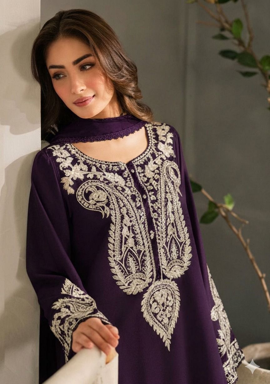 Mirana 2622 3pc Embroidered Suit
