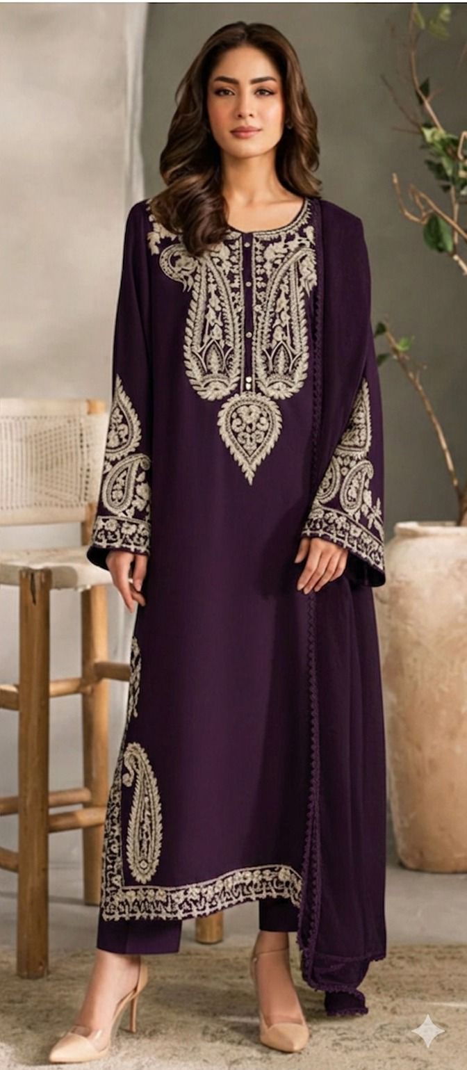 Mirana 2622 3pc Embroidered Suit
