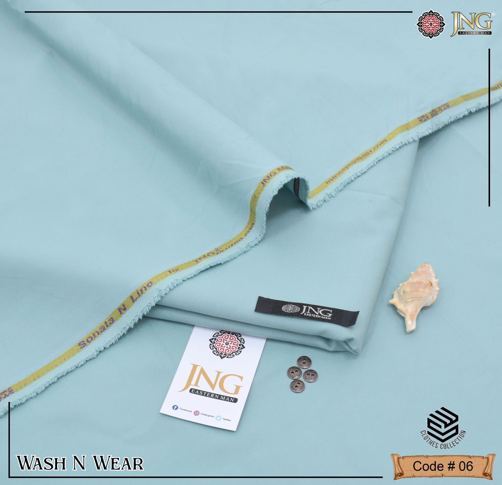 JNG Plain Wash & Wear Light Color Code 06