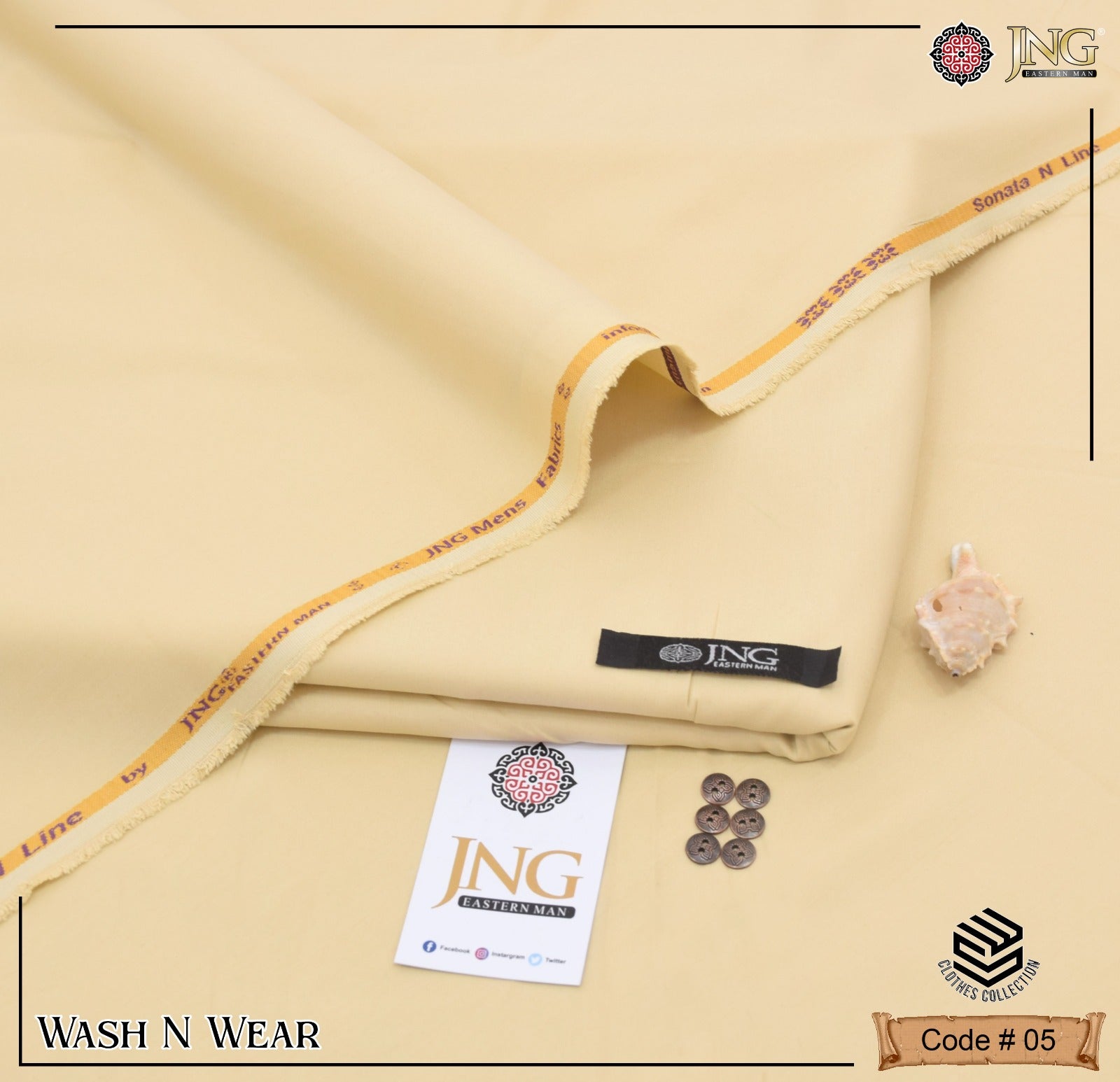 JNG Plain Wash & Wear Light Color Code 05