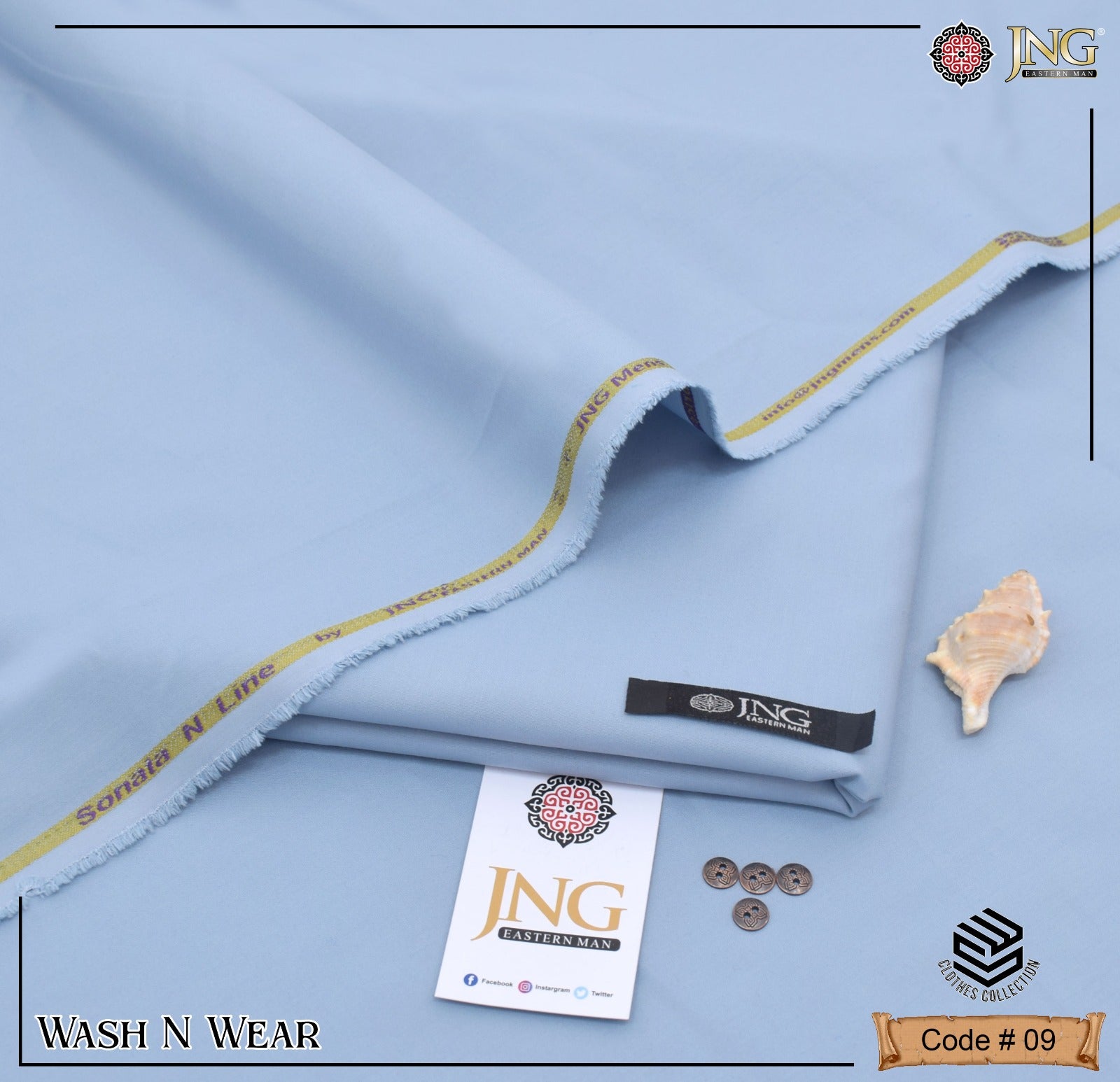 JNG Plain Wash & Wear Light Color Code 09