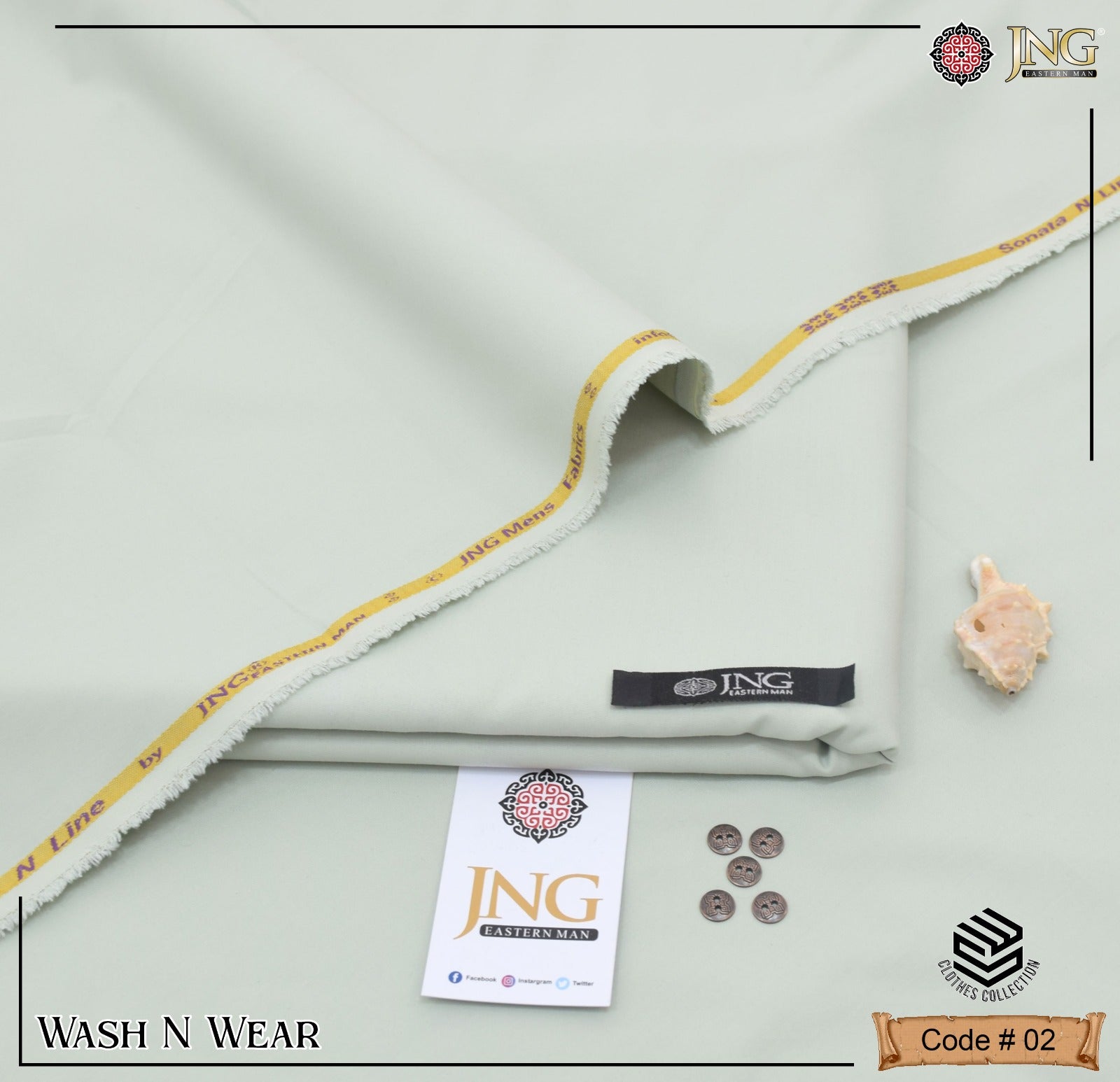 JNG Plain Wash & Wear Light Color Code 02