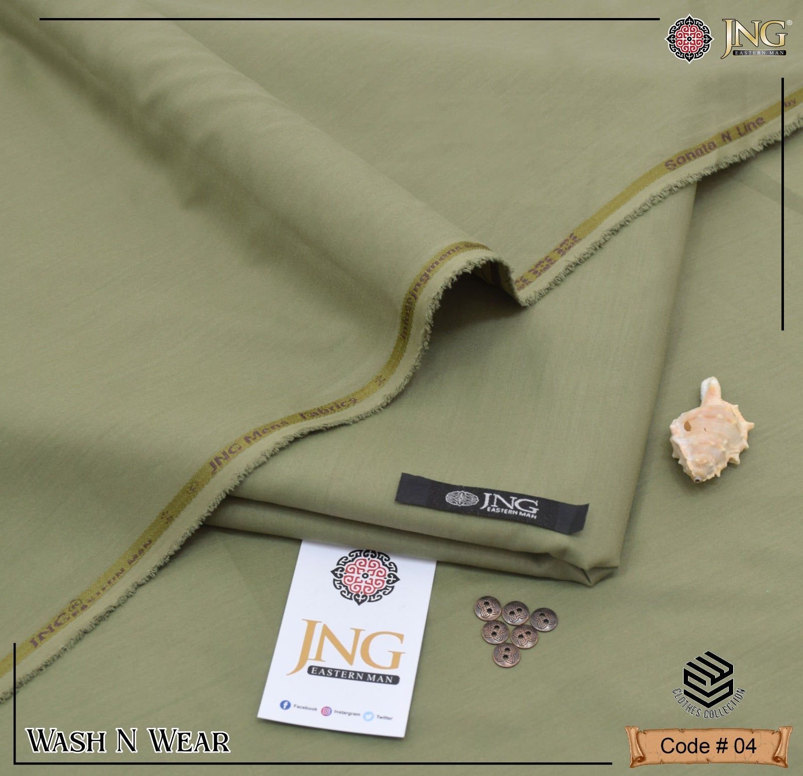 JNG Plain Wash & Wear Light Color Code 04