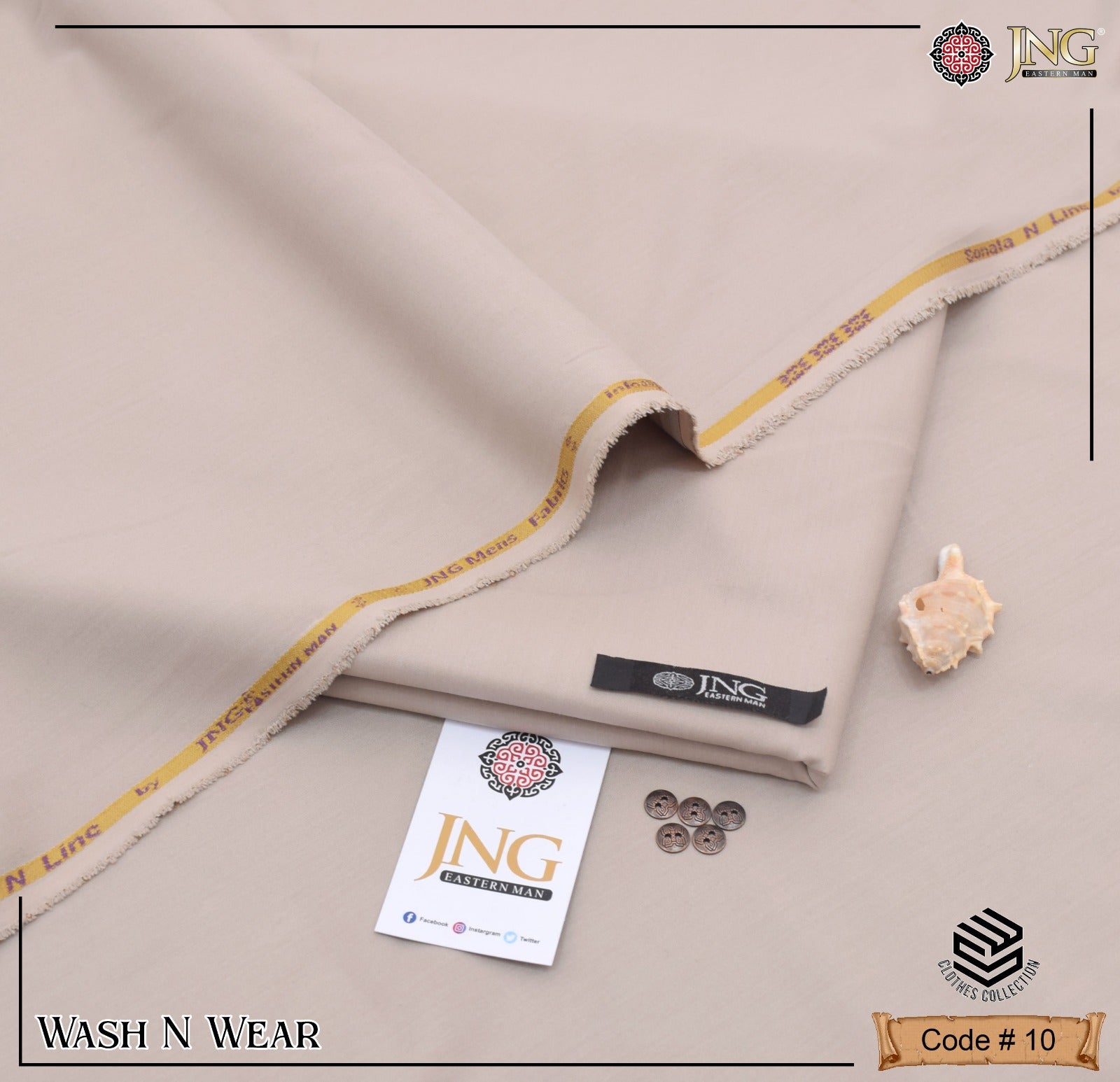 JNG Plain Wash & Wear Light Color Code 10