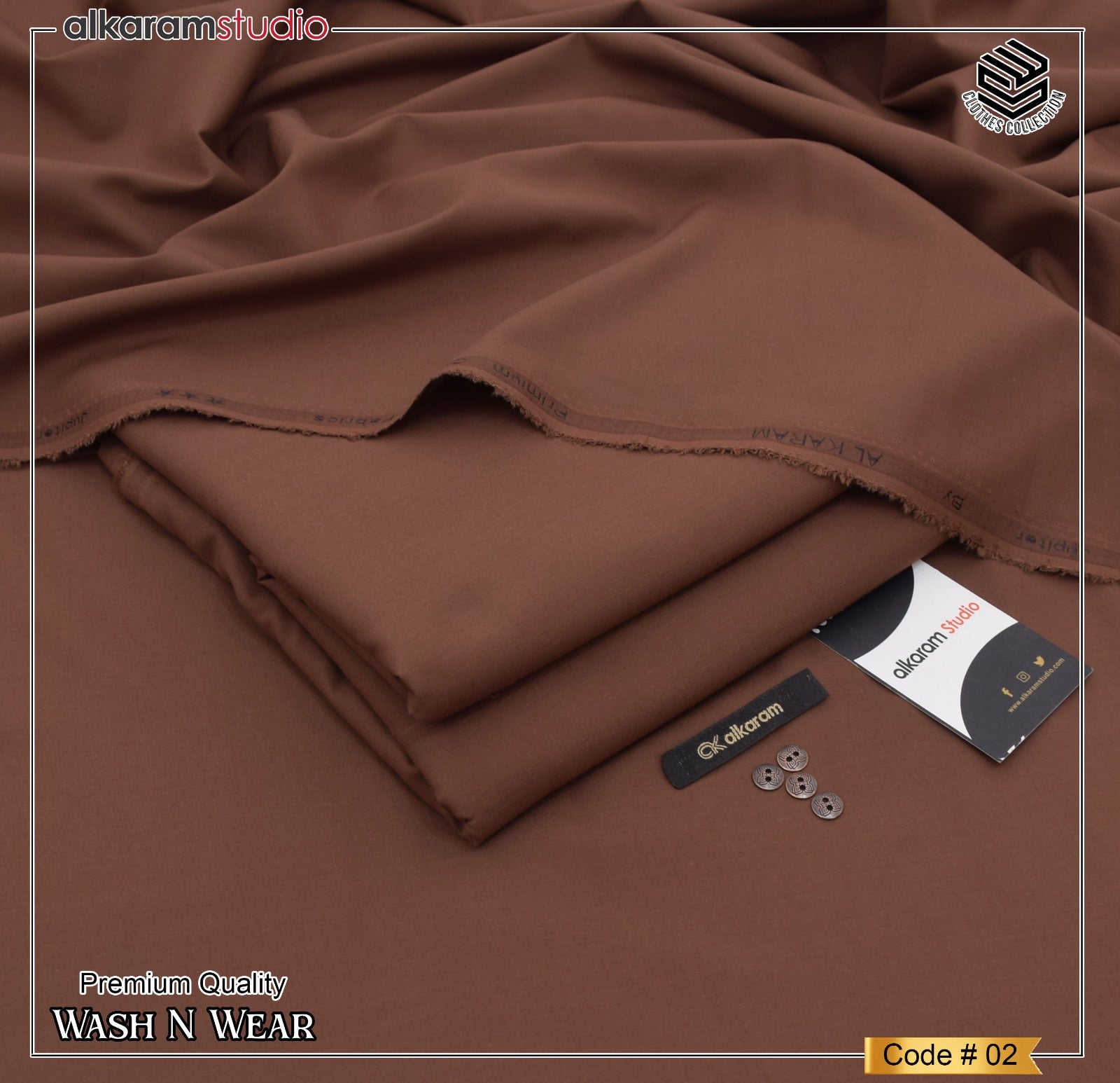 Al Karam Wash & Wear Men Unstitched Suit Code 02