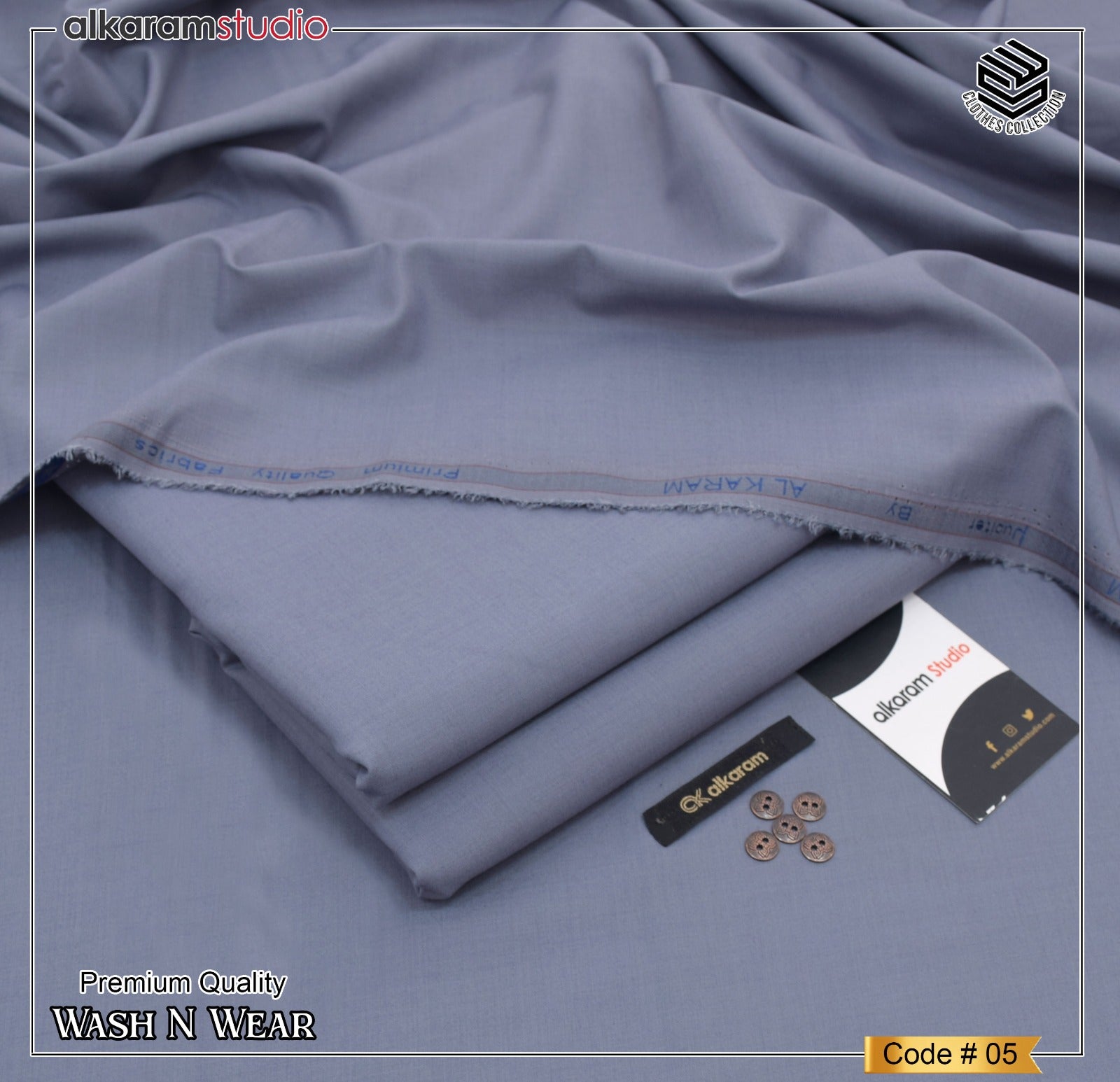 Al Karam Wash & Wear Men Unstitched Suit Code 05