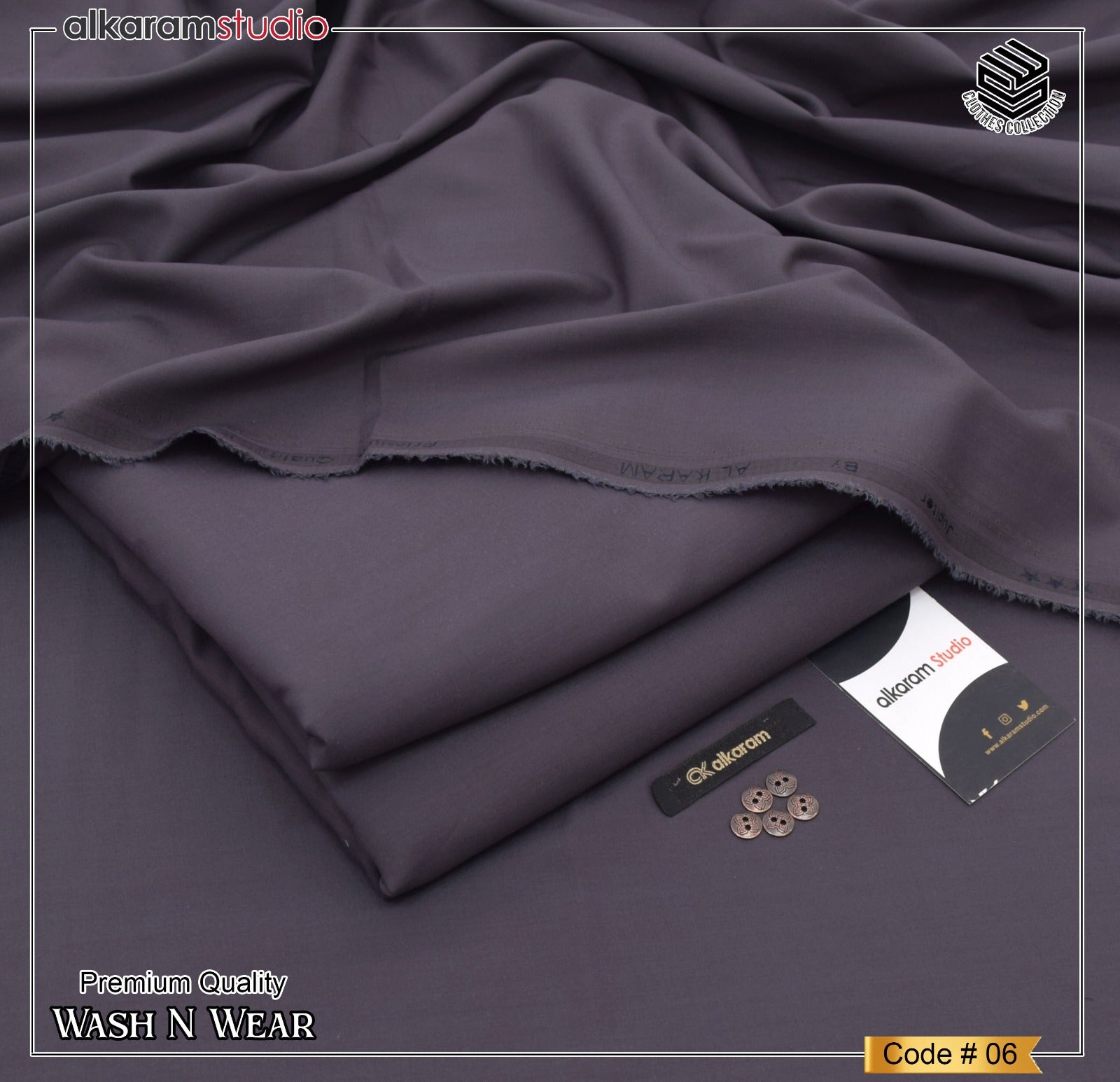 Al Karam Wash & Wear Men Unstitched Suit Code 06