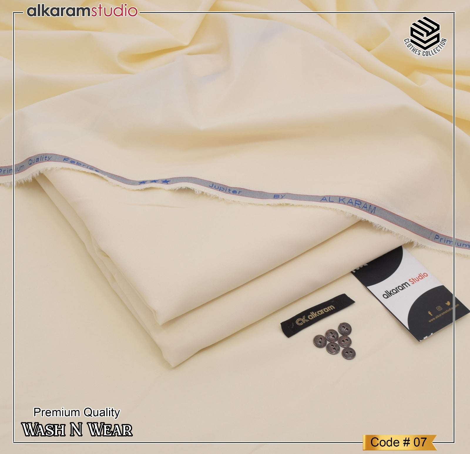 Al Karam Wash & Wear Men Unstitched Suit Code 07