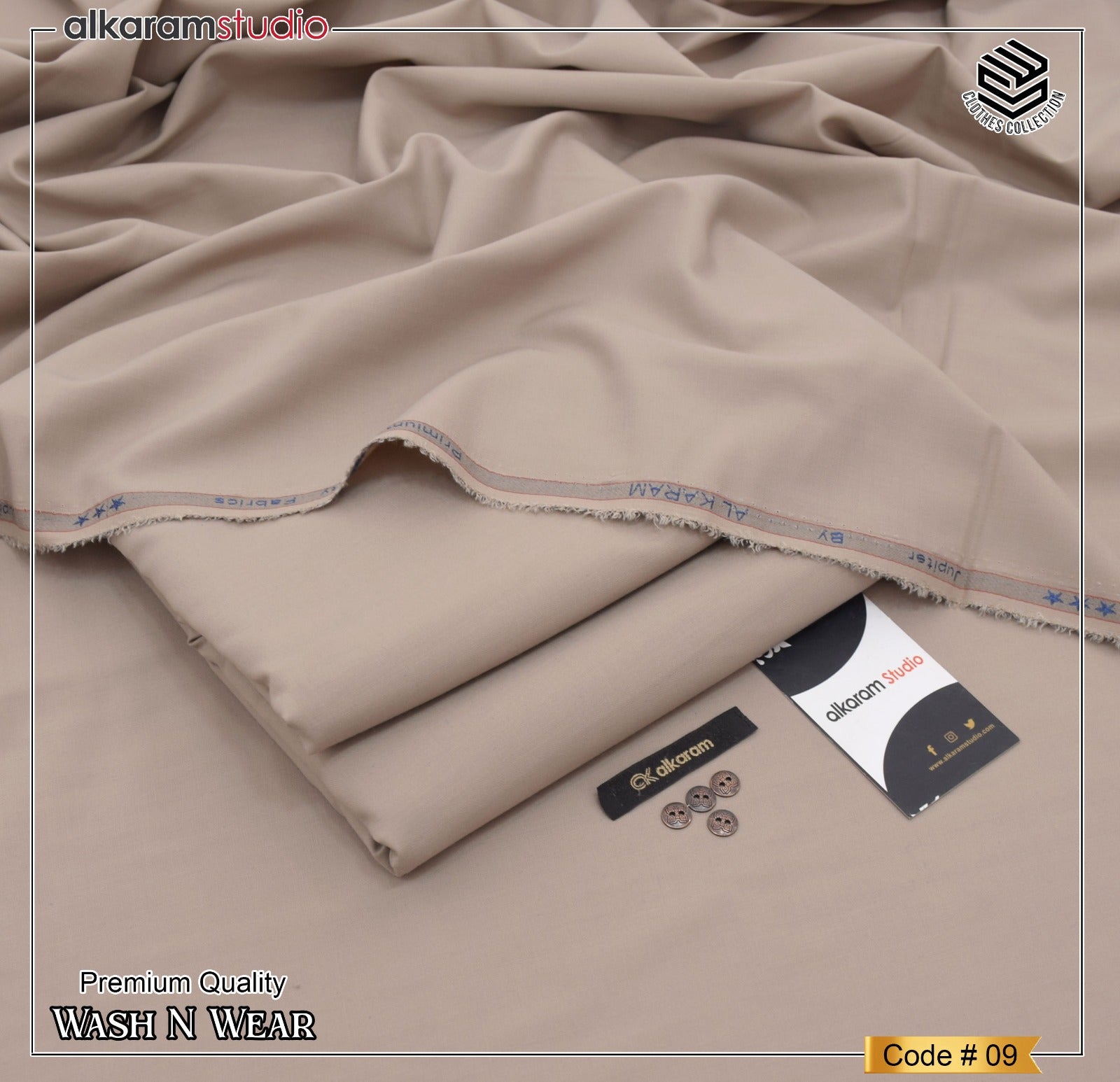 Al Karam Wash & Wear Men Unstitched Suit Code 09