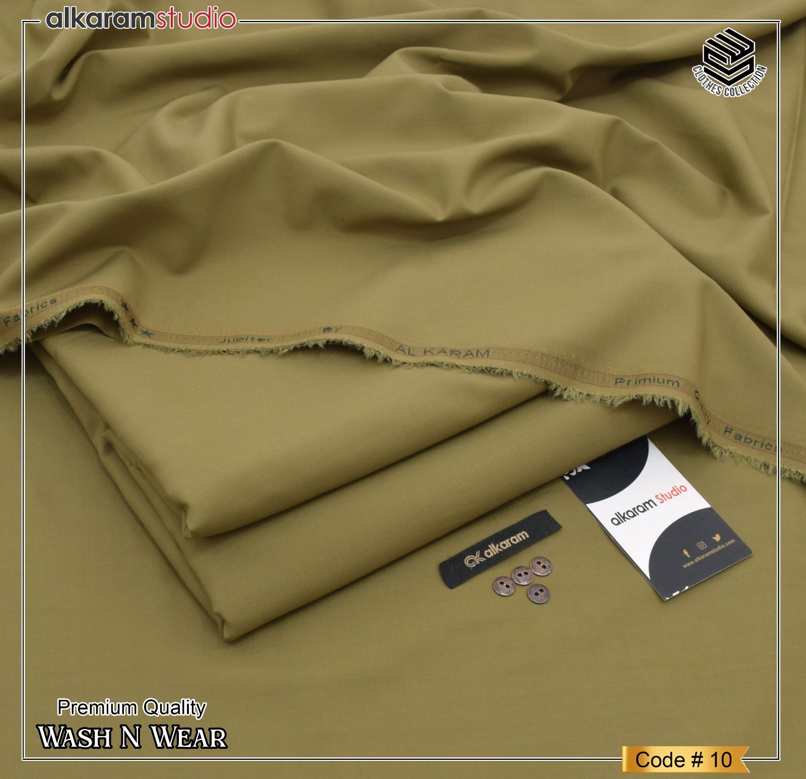 Al Karam Wash & Wear Men Unstitched Suit Code 10
