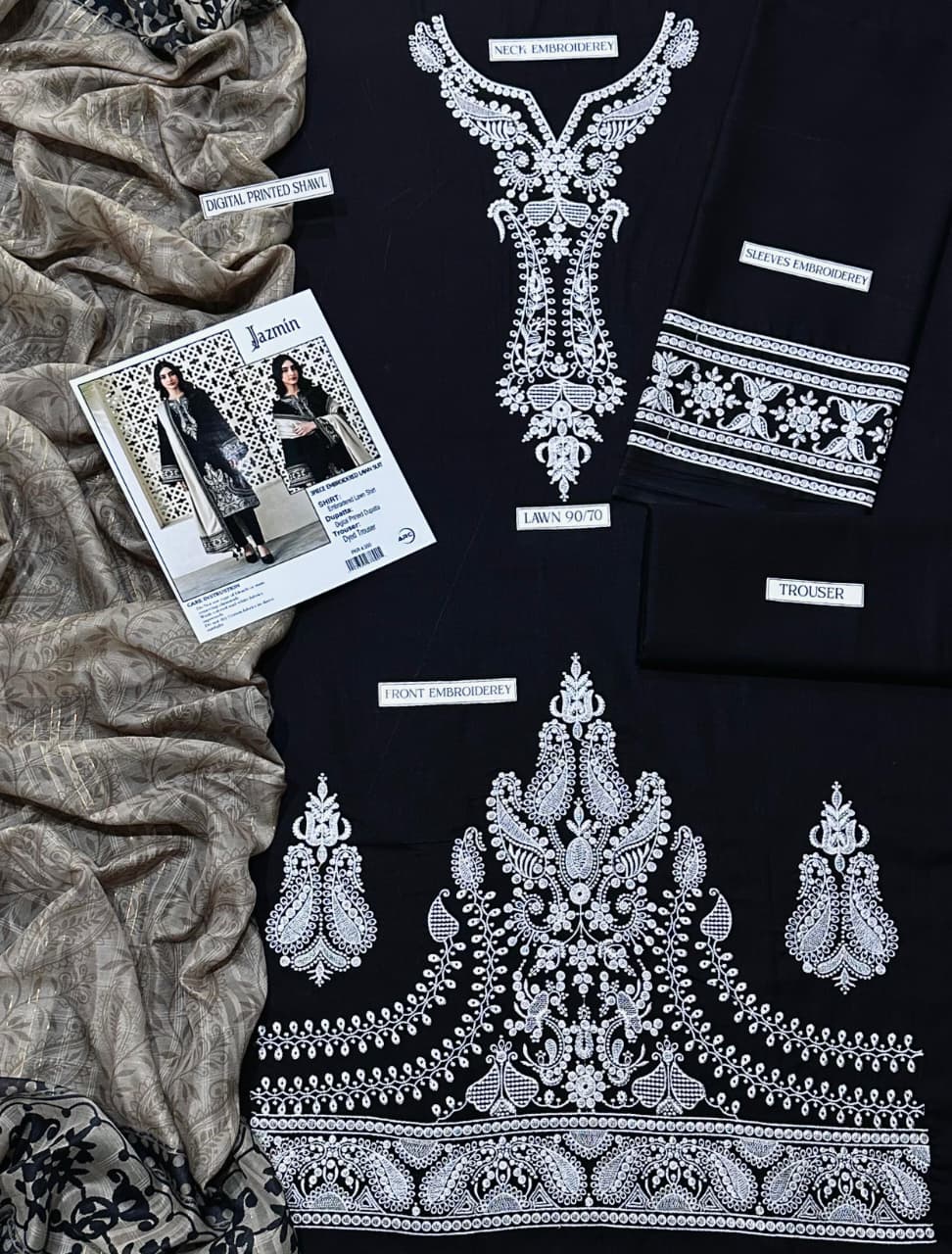Jazmin Lawn Embroidered 3 pcs