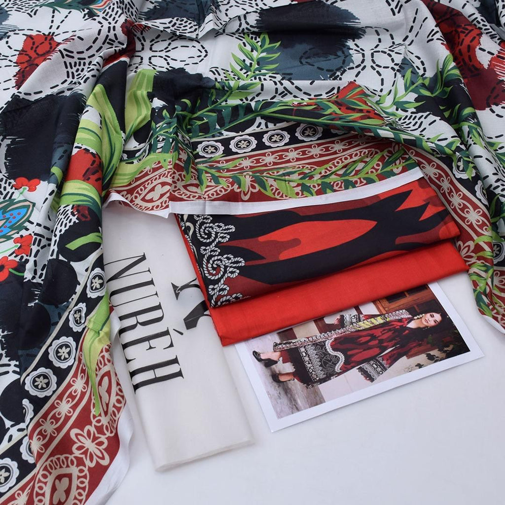 NUREH Digital Printed Lawn 3pc