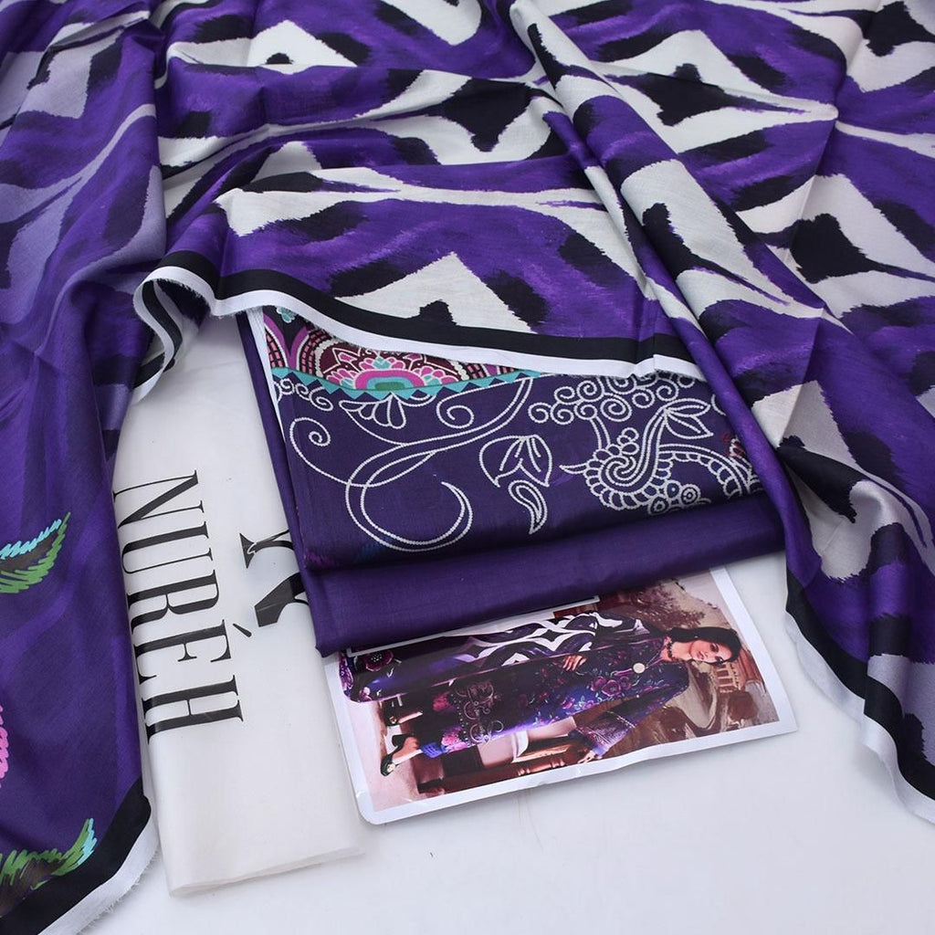 NUREH Digital Printed Lawn 3pc
