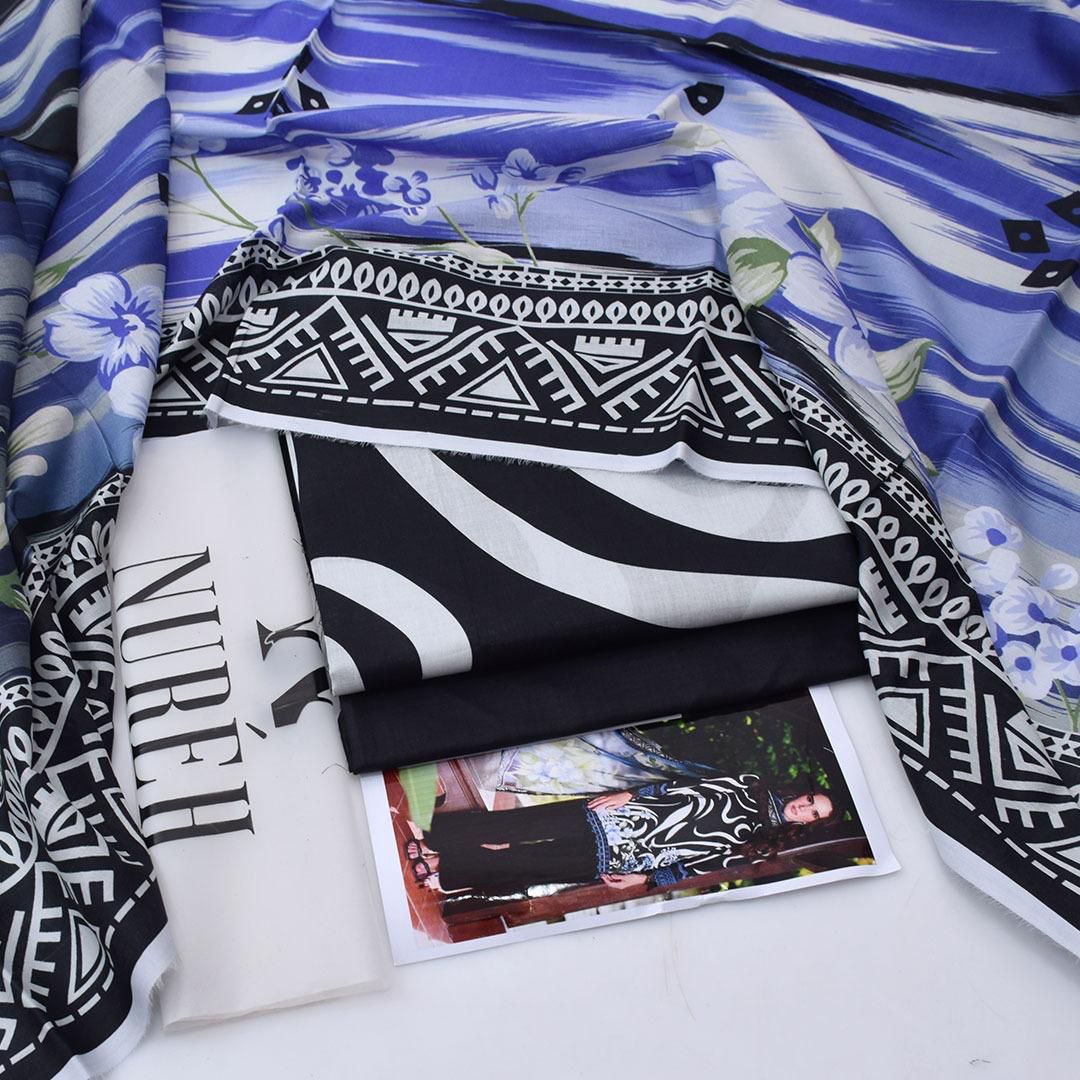 NUREH Digital Printed Lawn 3pc