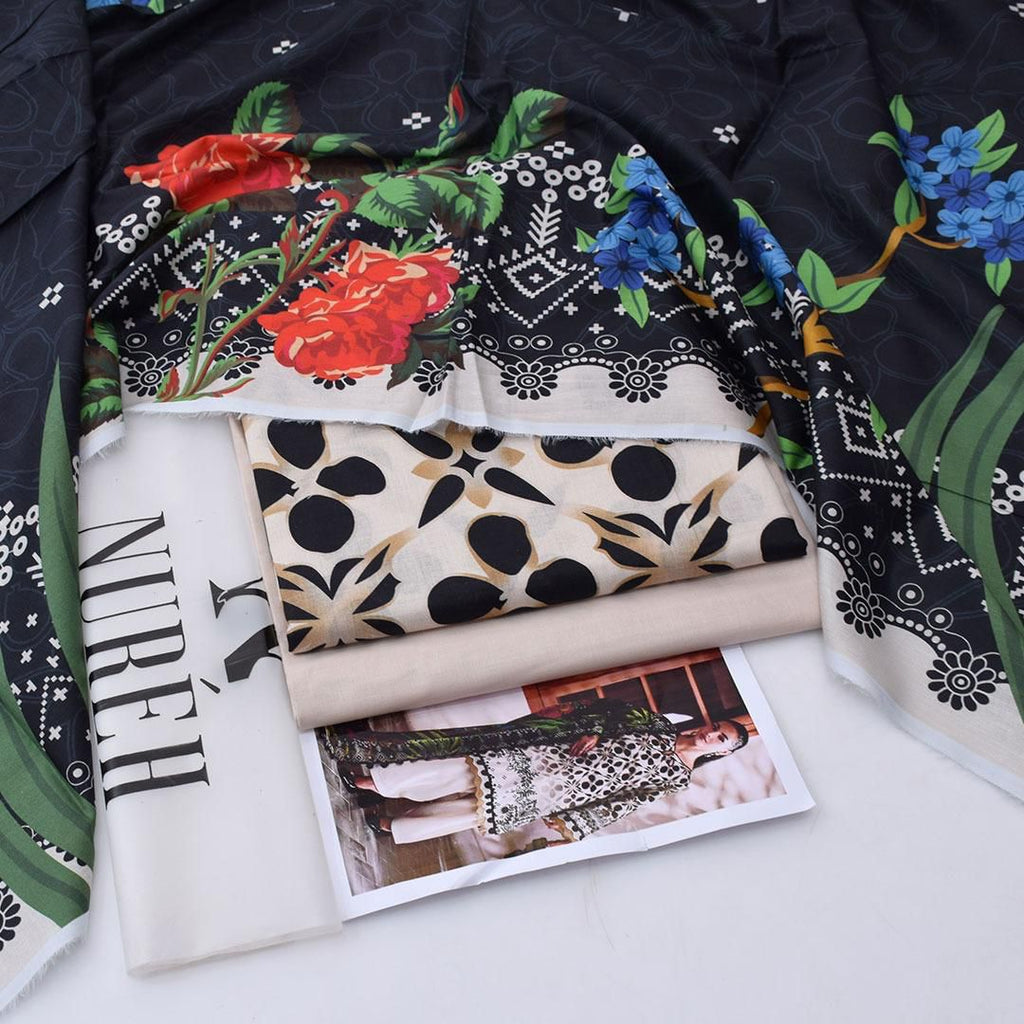 NUREH Digital Printed Lawn 3pc