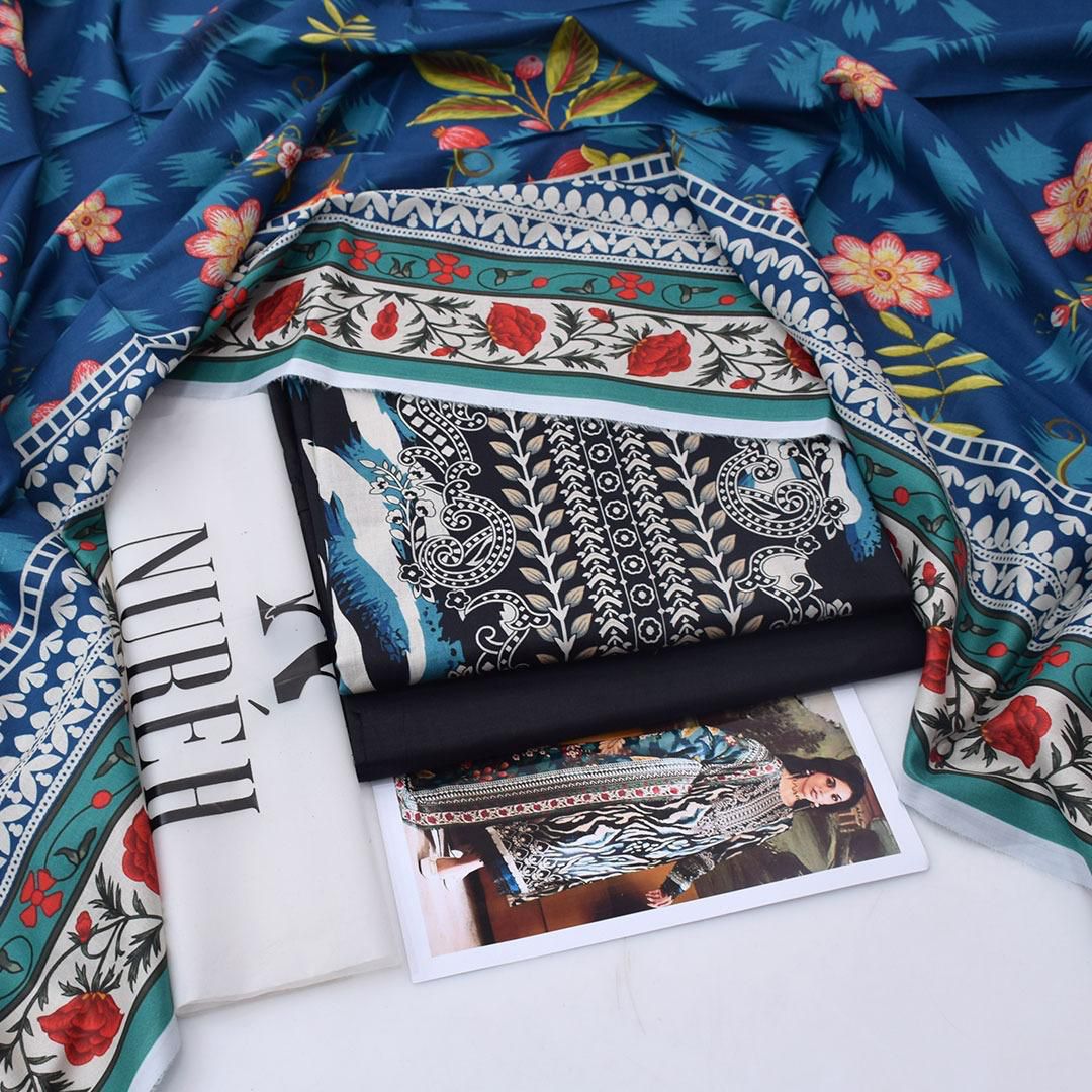 NUREH Digital Printed Lawn 3pc