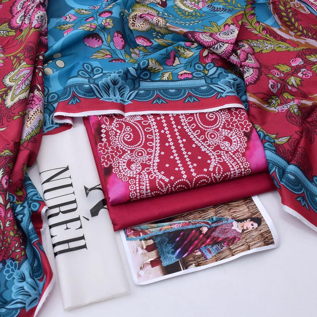 NUREH Digital Printed Lawn 3pc