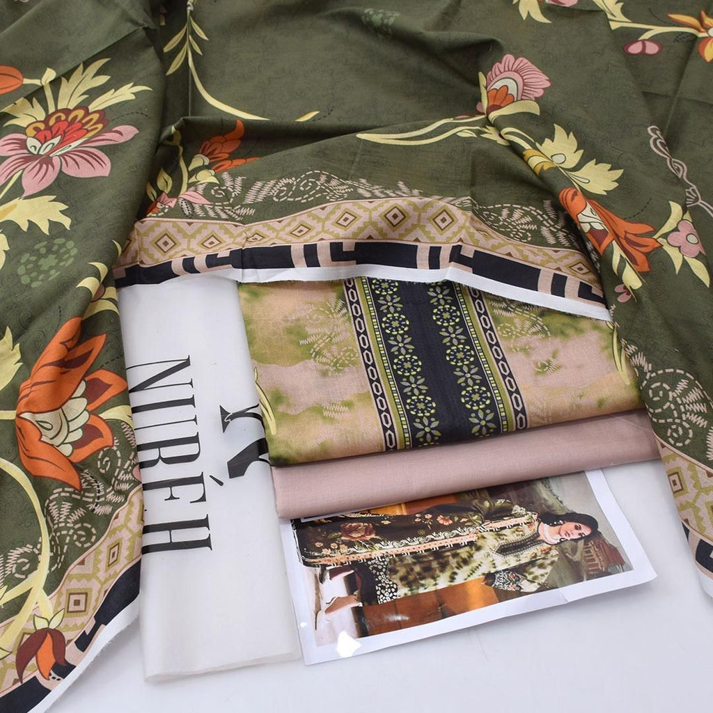 NUREH Digital Printed Lawn 3pc