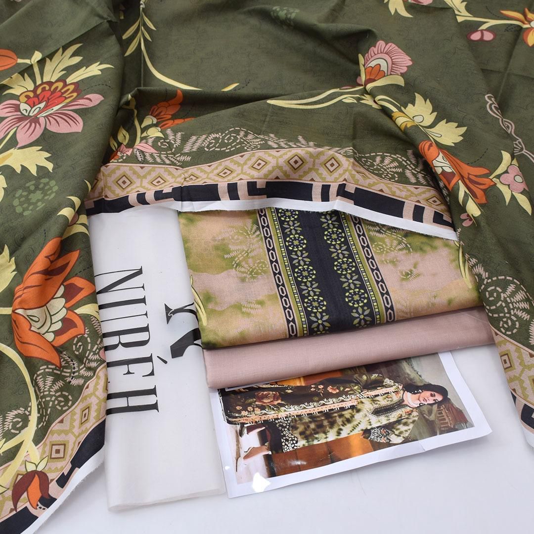 NUREH Digital Printed Lawn 3pc
