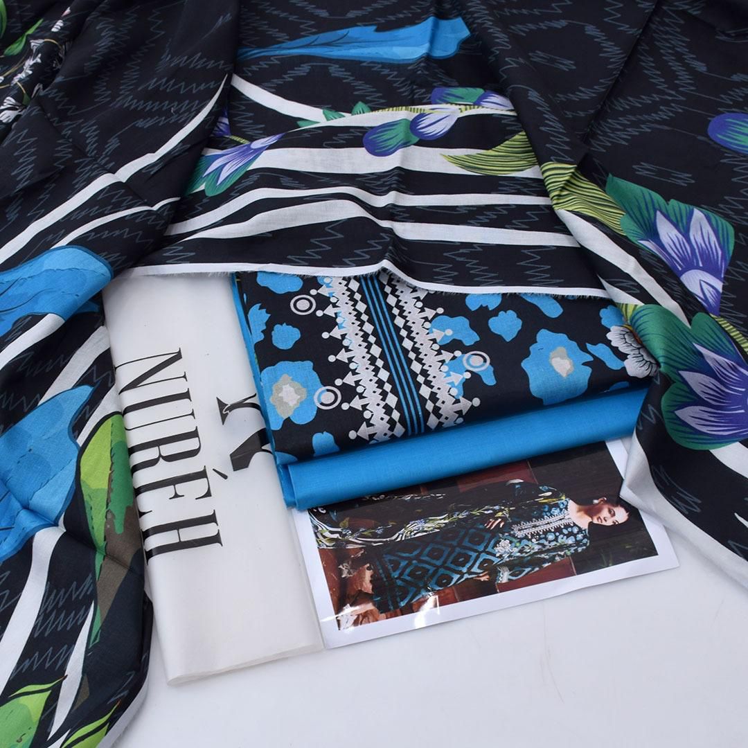 NUREH Digital Printed Lawn 3pc