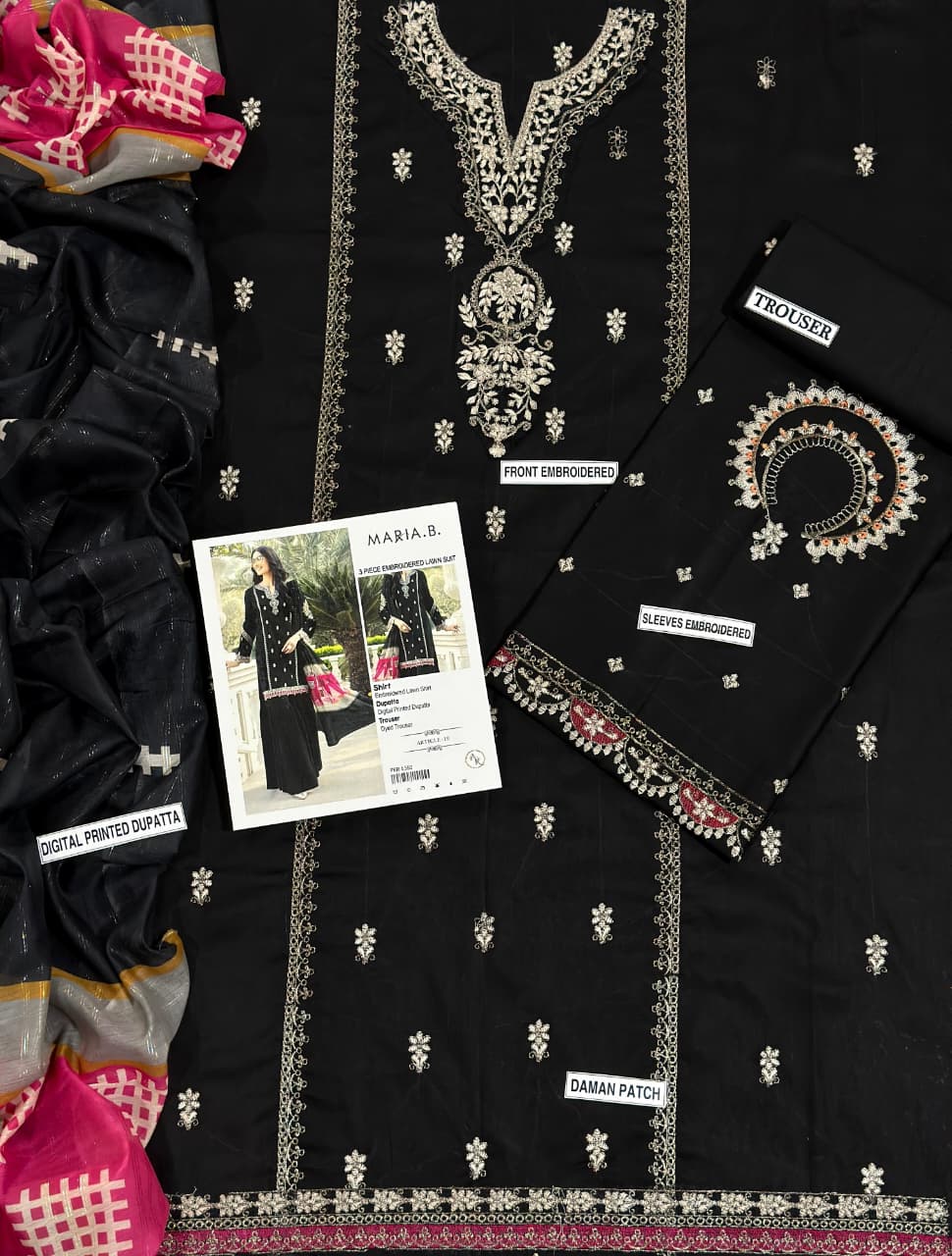 MARIA.B 3pc Embroidered Lawn Suit