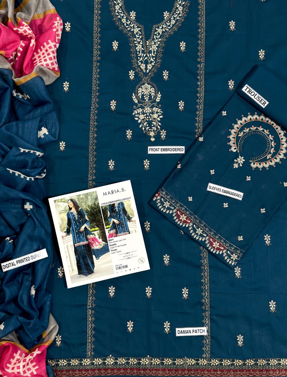 MARIA.B 3pc Embroidered Lawn Suit