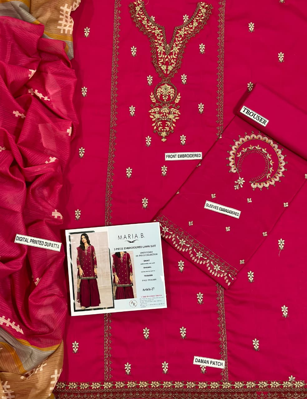 MARIA.B 3pc Embroidered Lawn Suit