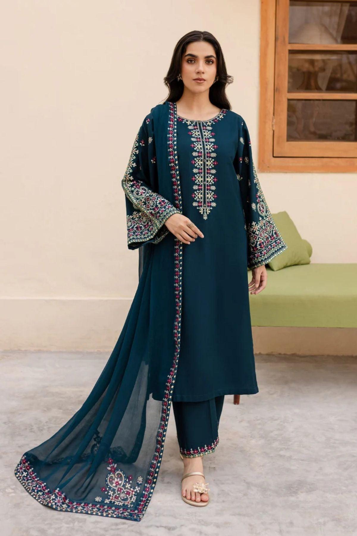 CROSS STITCH 3pc Embroidered Lawn Suit