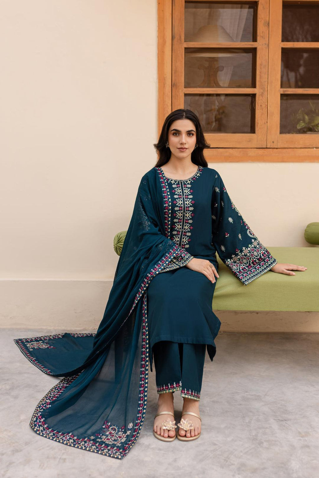 CROSS STITCH 3pc Embroidered Lawn Suit