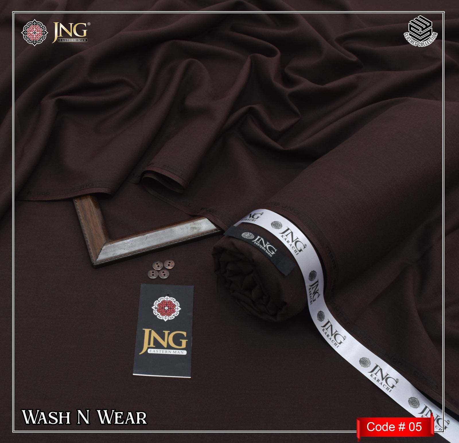 JNG Plain Wash & Wear Dark Color Code 05