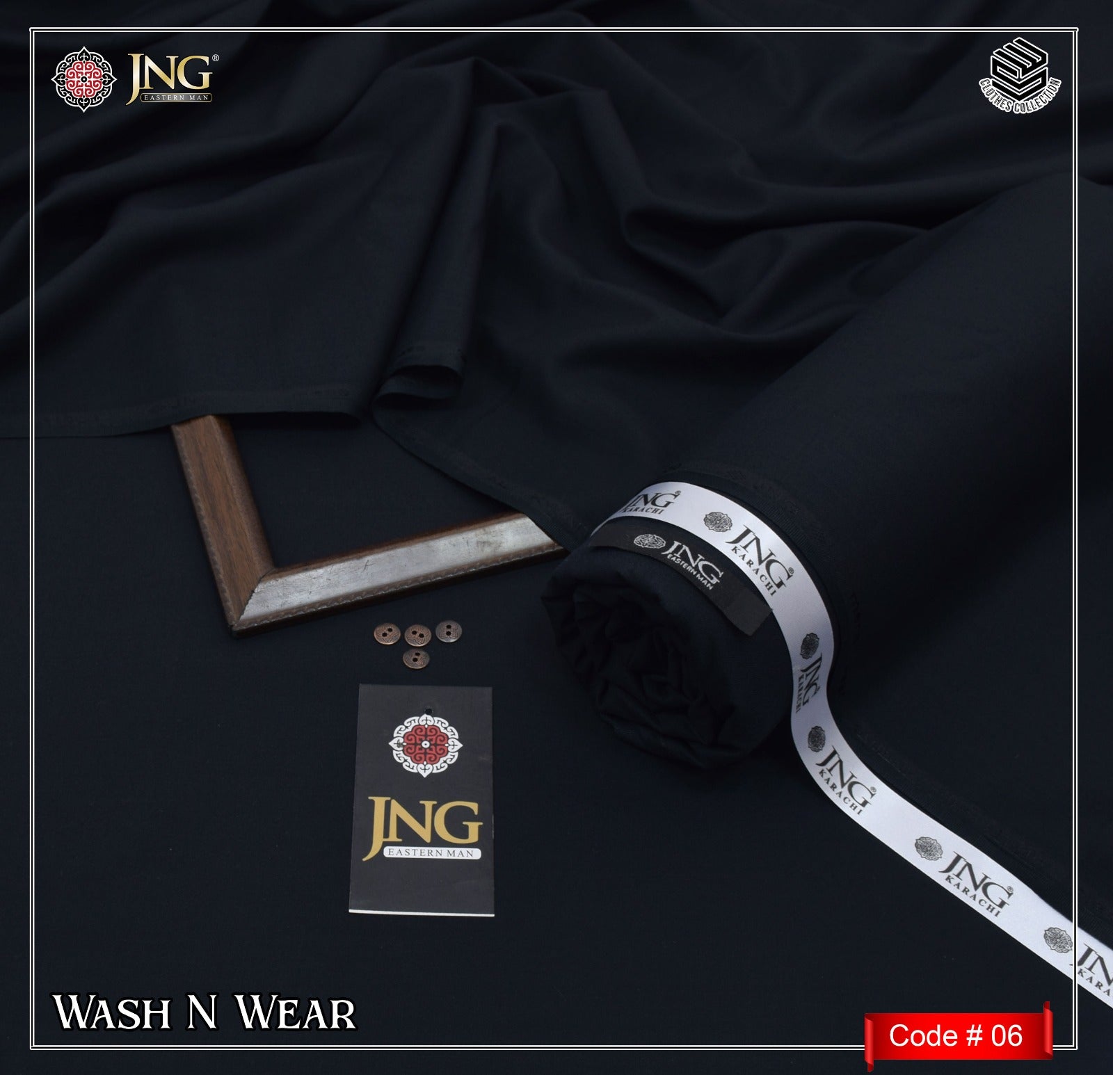 JNG Plain Wash & Wear Dark Color Code 06