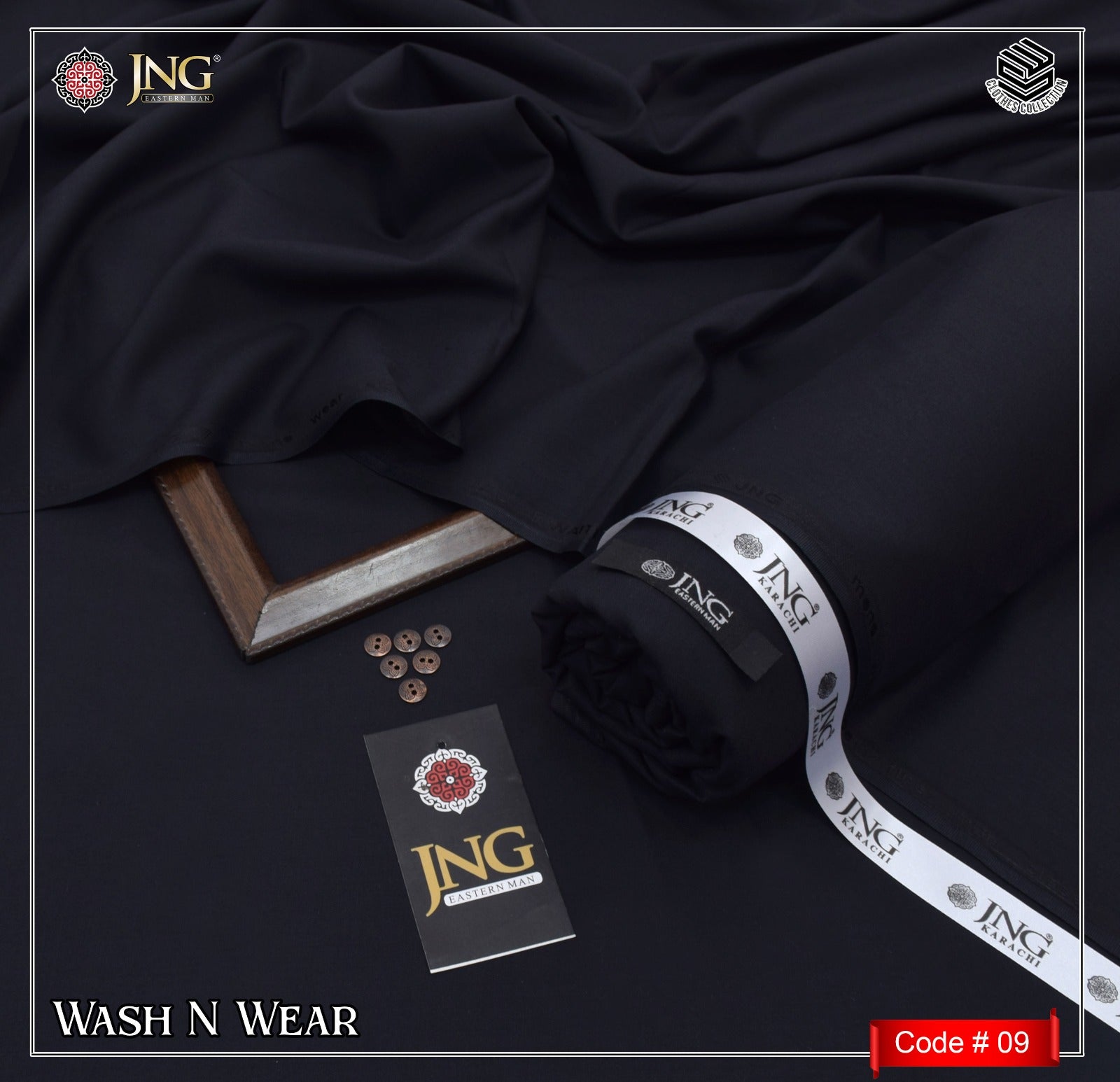 JNG Plain Wash & Wear Dark Color Code 09