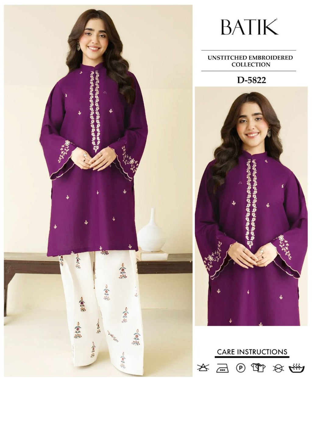 BATIK 2pc Embroidered Lawn Suit