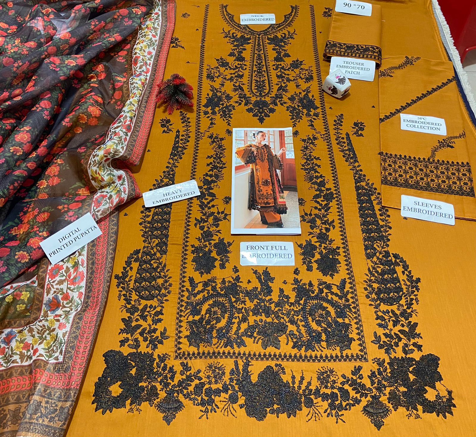 HUSSAIN REHAR 3pc Embroidered Lawn Suit