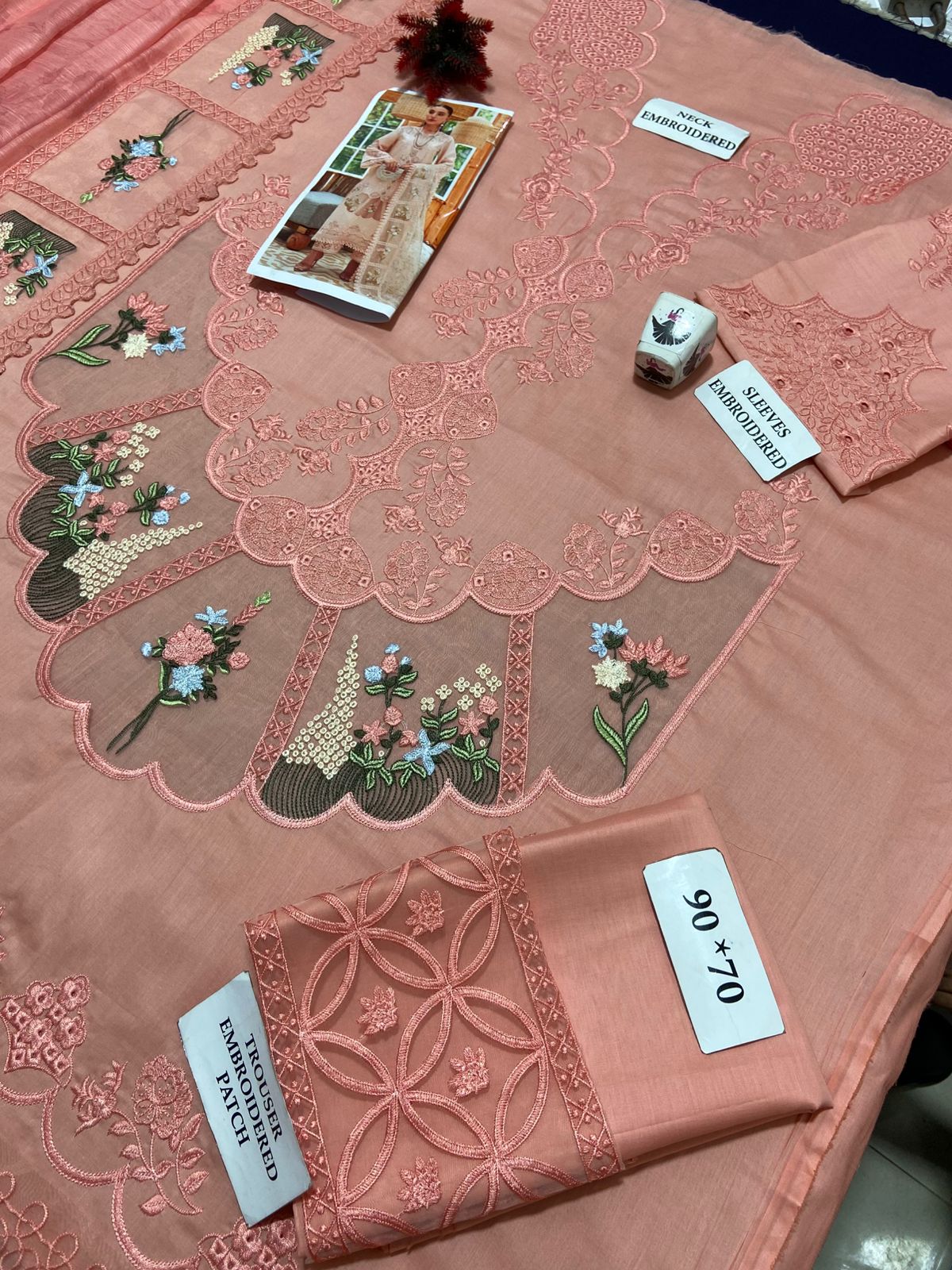 CRISMON 3pc Embroidered Lawn Suit