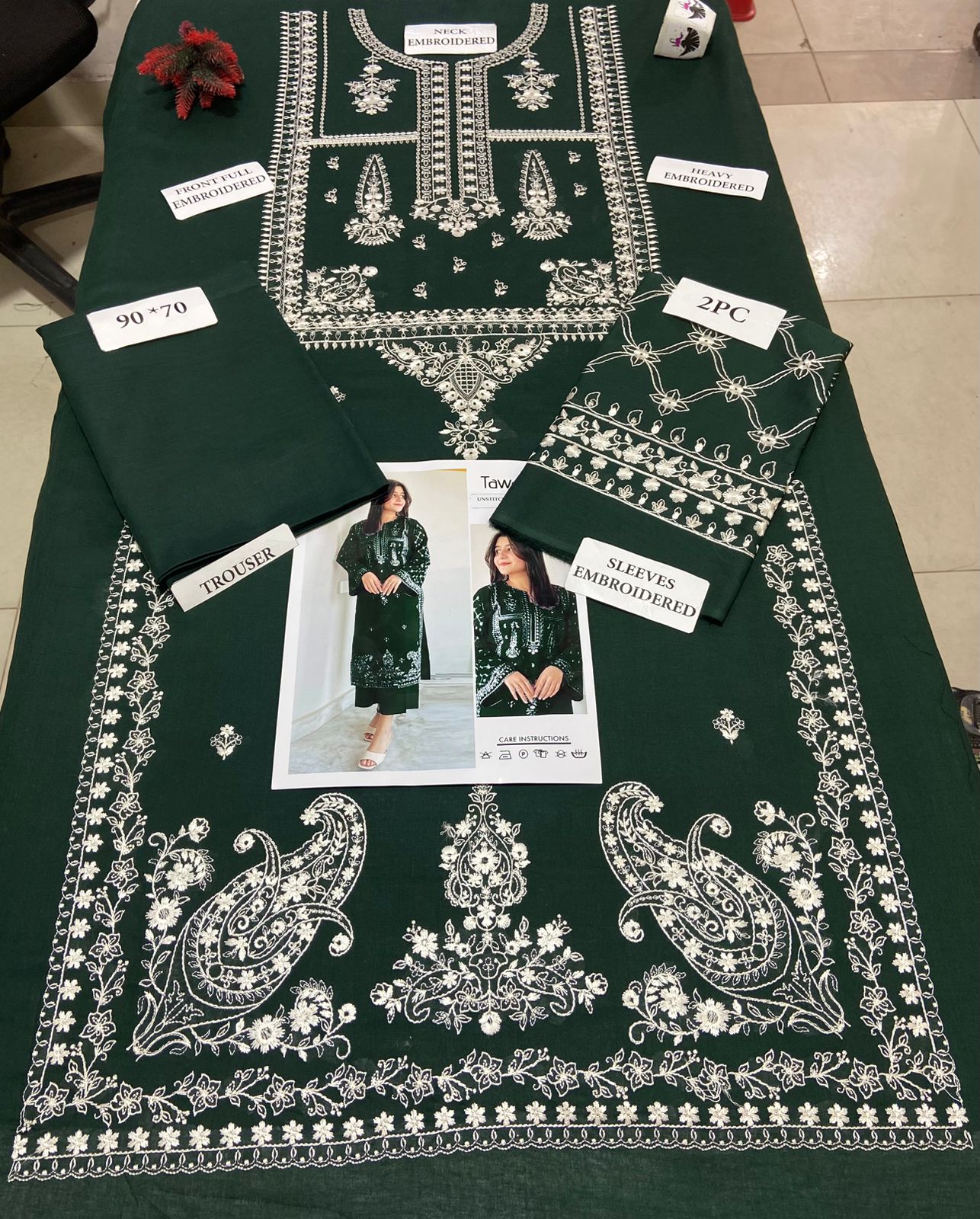 TAWAKKAL 2pc Embroidered Lawn Suit