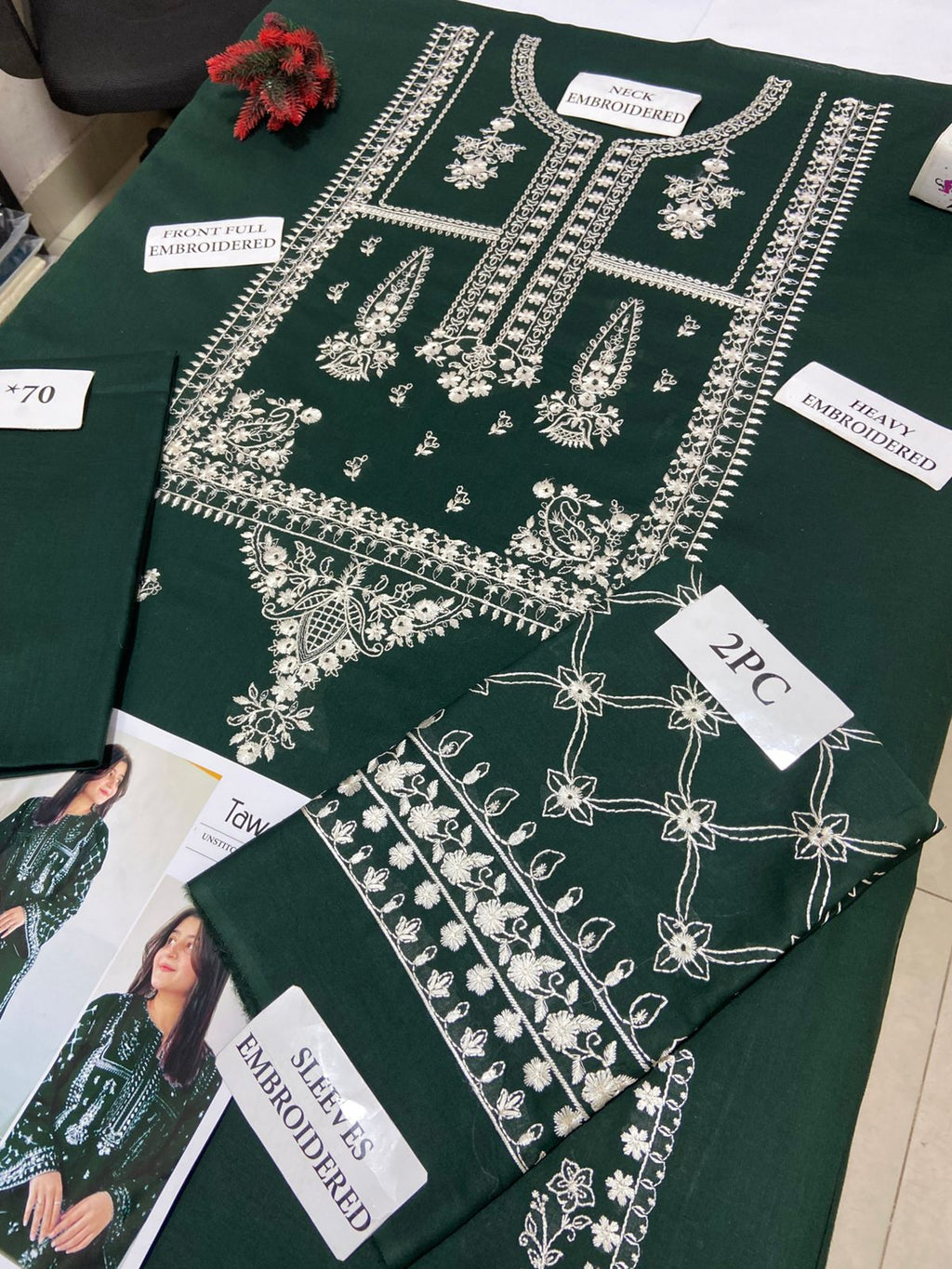 TAWAKKAL 2pc Embroidered Lawn Suit