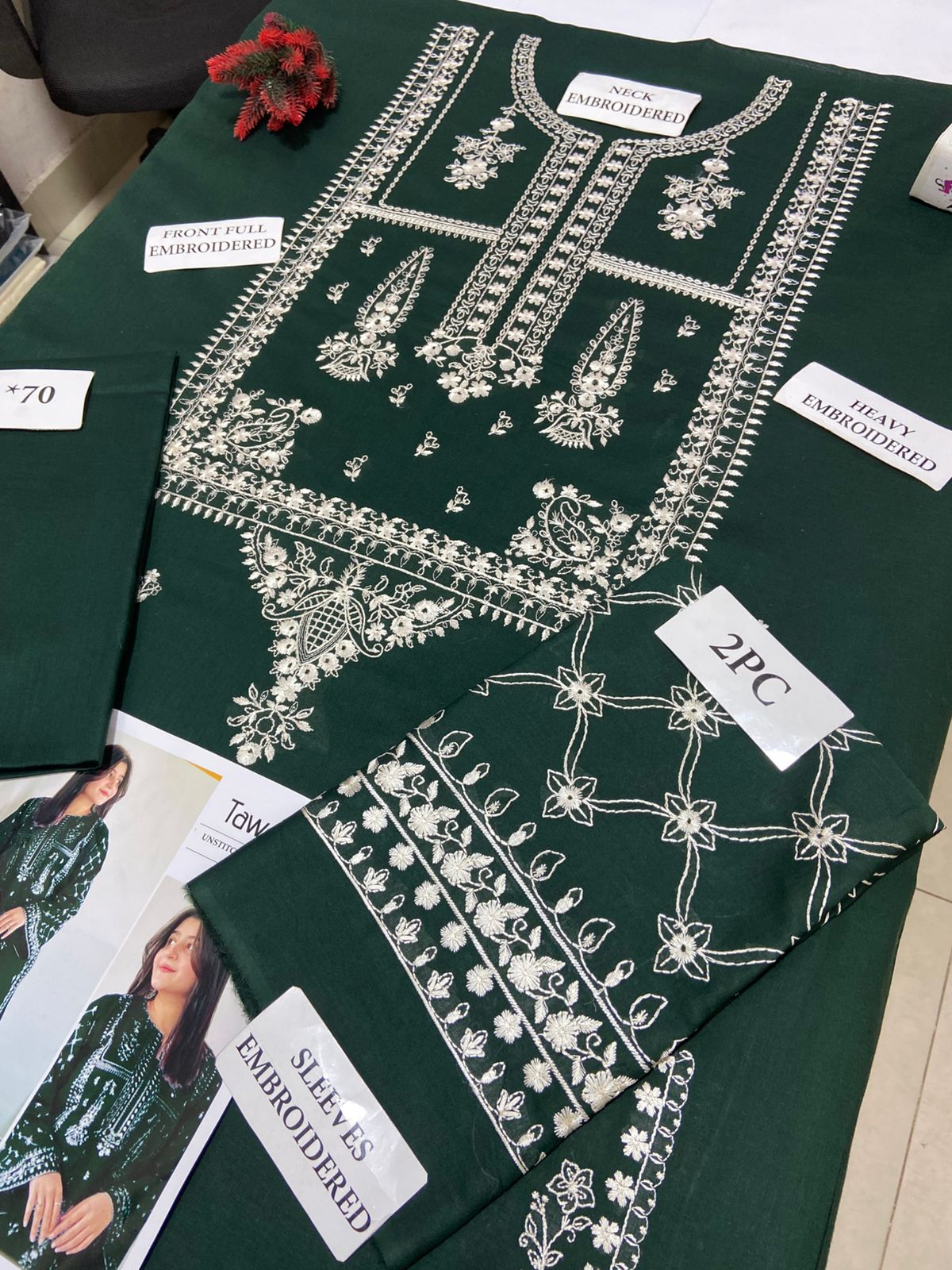 TAWAKKAL 2pc Embroidered Lawn Suit