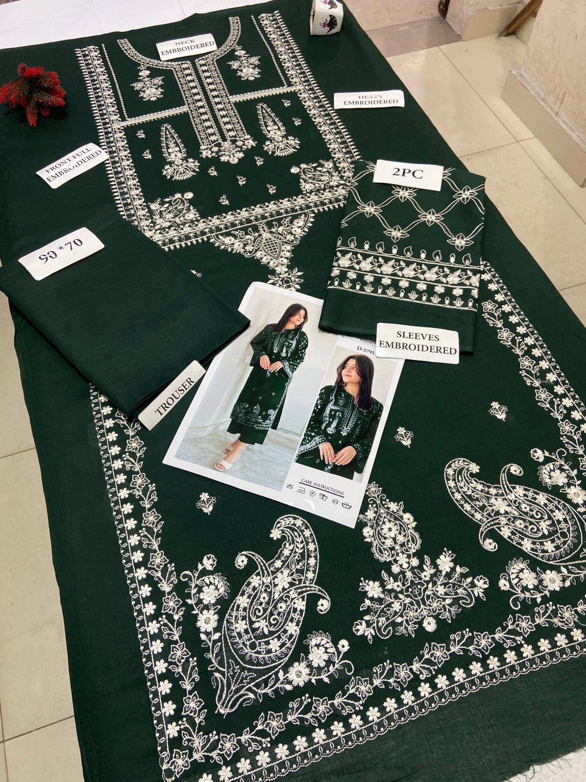 TAWAKKAL 2pc Embroidered Lawn Suit