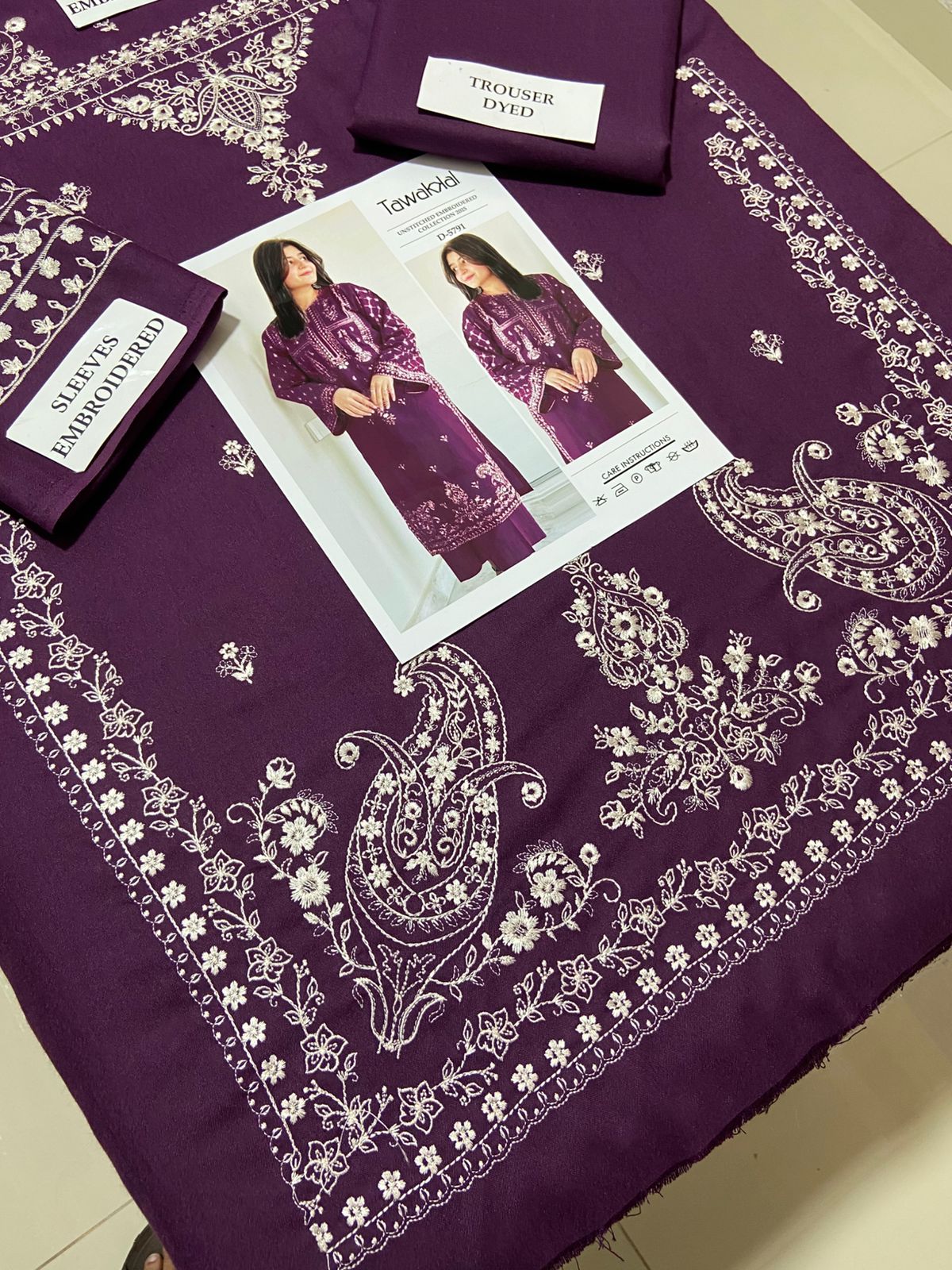 TAWAKKAL 2pc Embroidered Lawn Suit