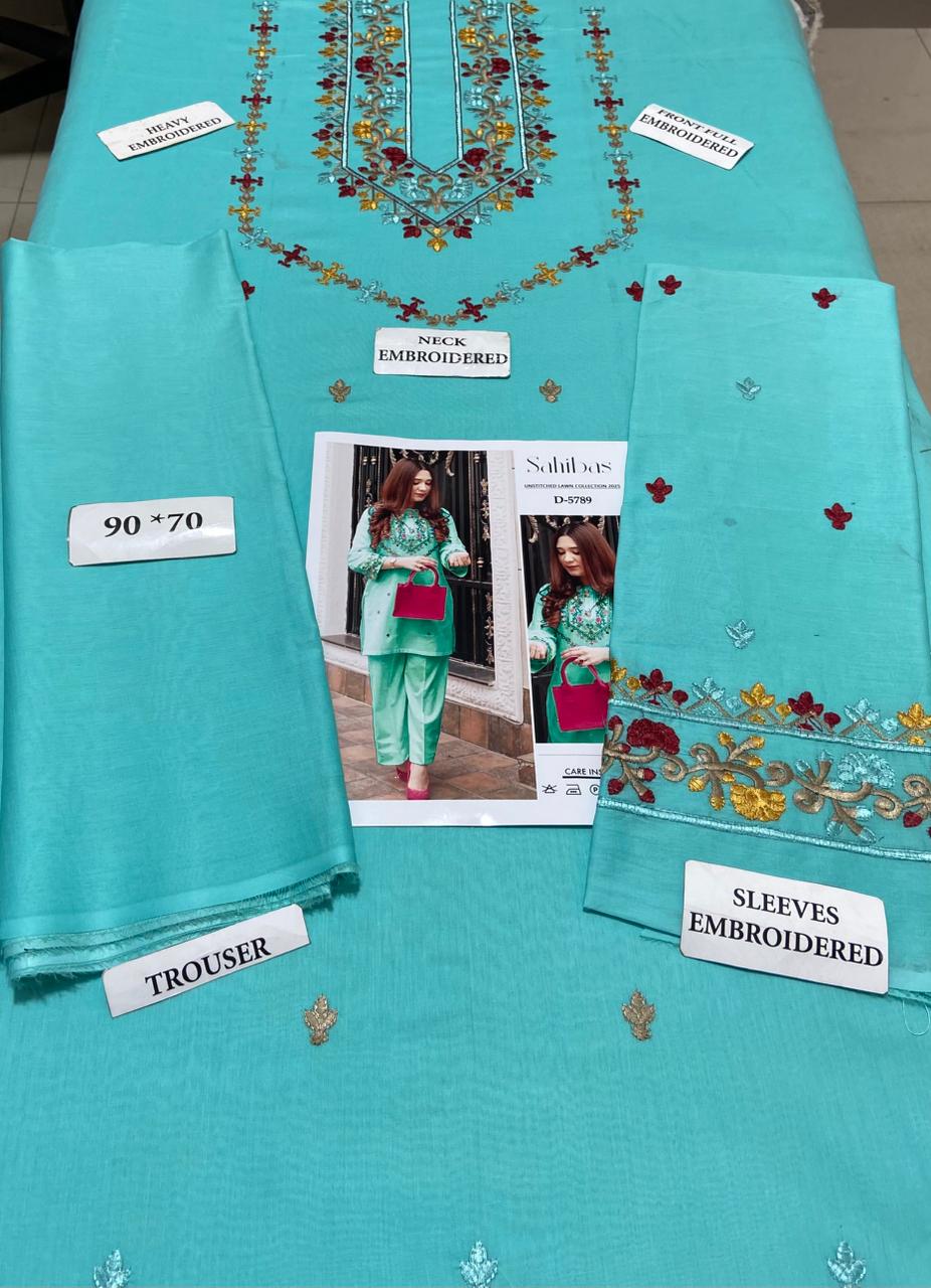 SAHIBAS 2pc Embroidered Lawn Suit