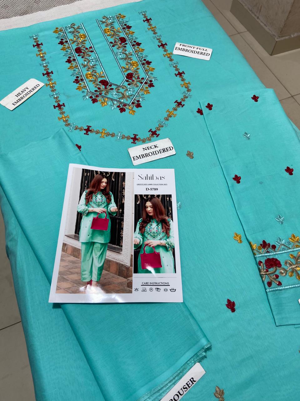 SAHIBAS 2pc Embroidered Lawn Suit