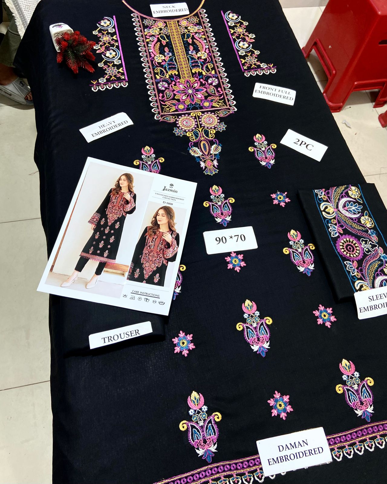 JAZMIN 2pc Embroidered Lawn Suit