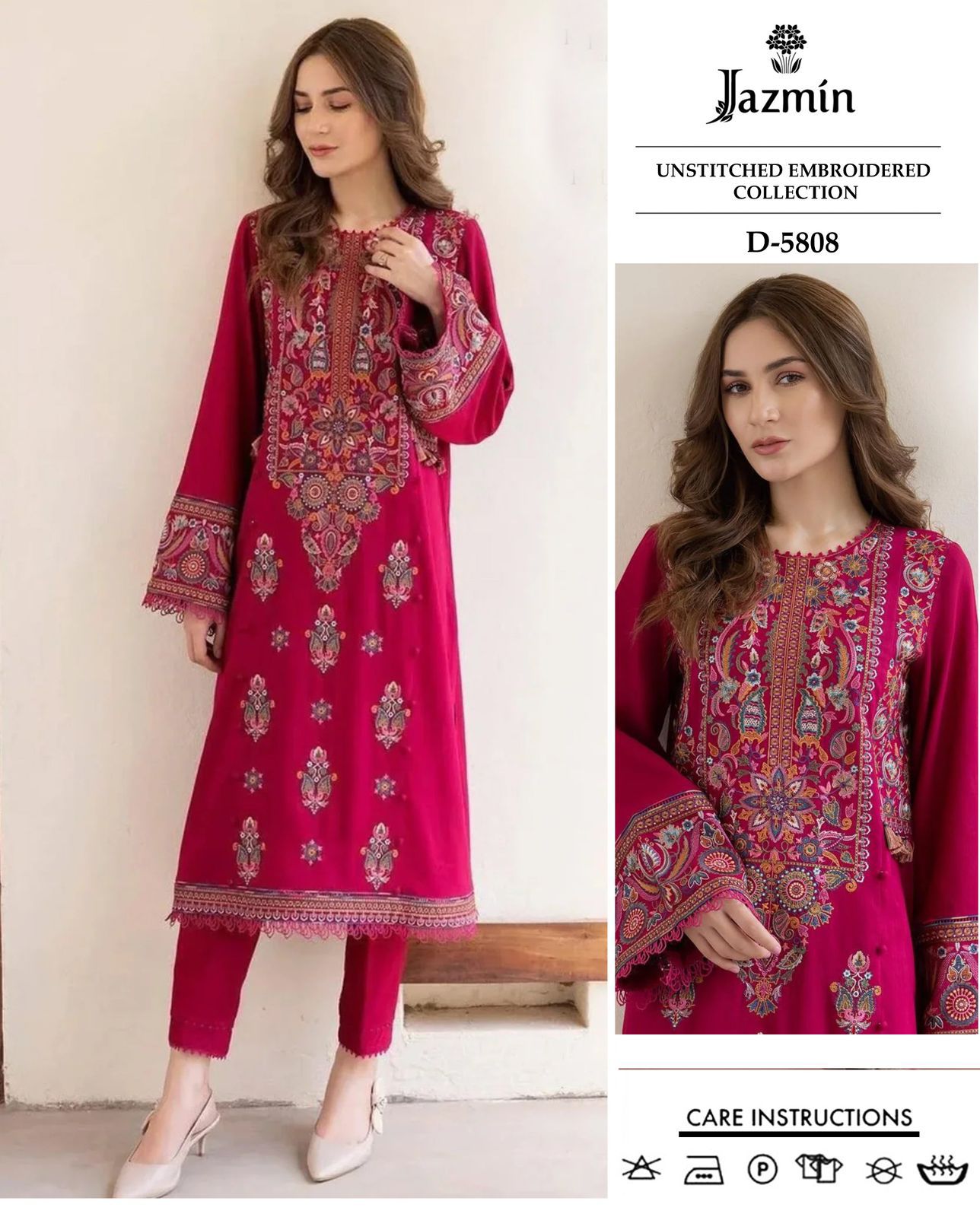 JAZMIN 2pc Embroidered Lawn Suit