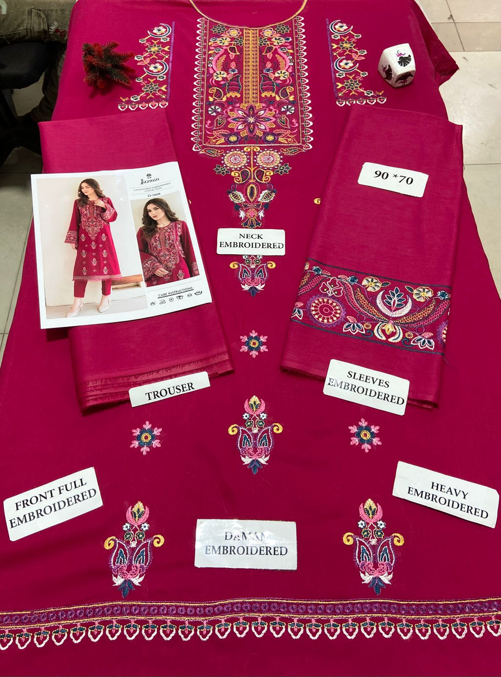 JAZMIN 2pc Embroidered Lawn Suit