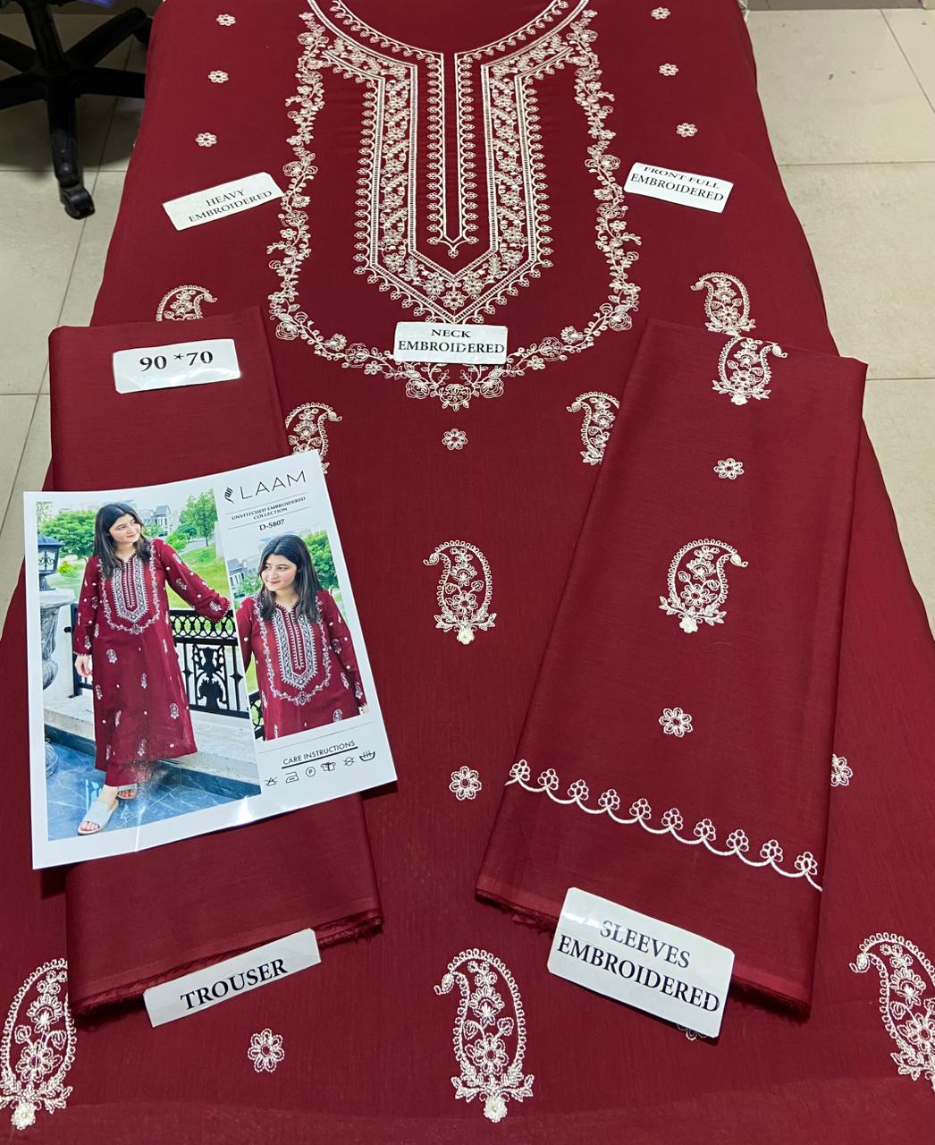 LAAM 2pc Embroidered Lawn Suit