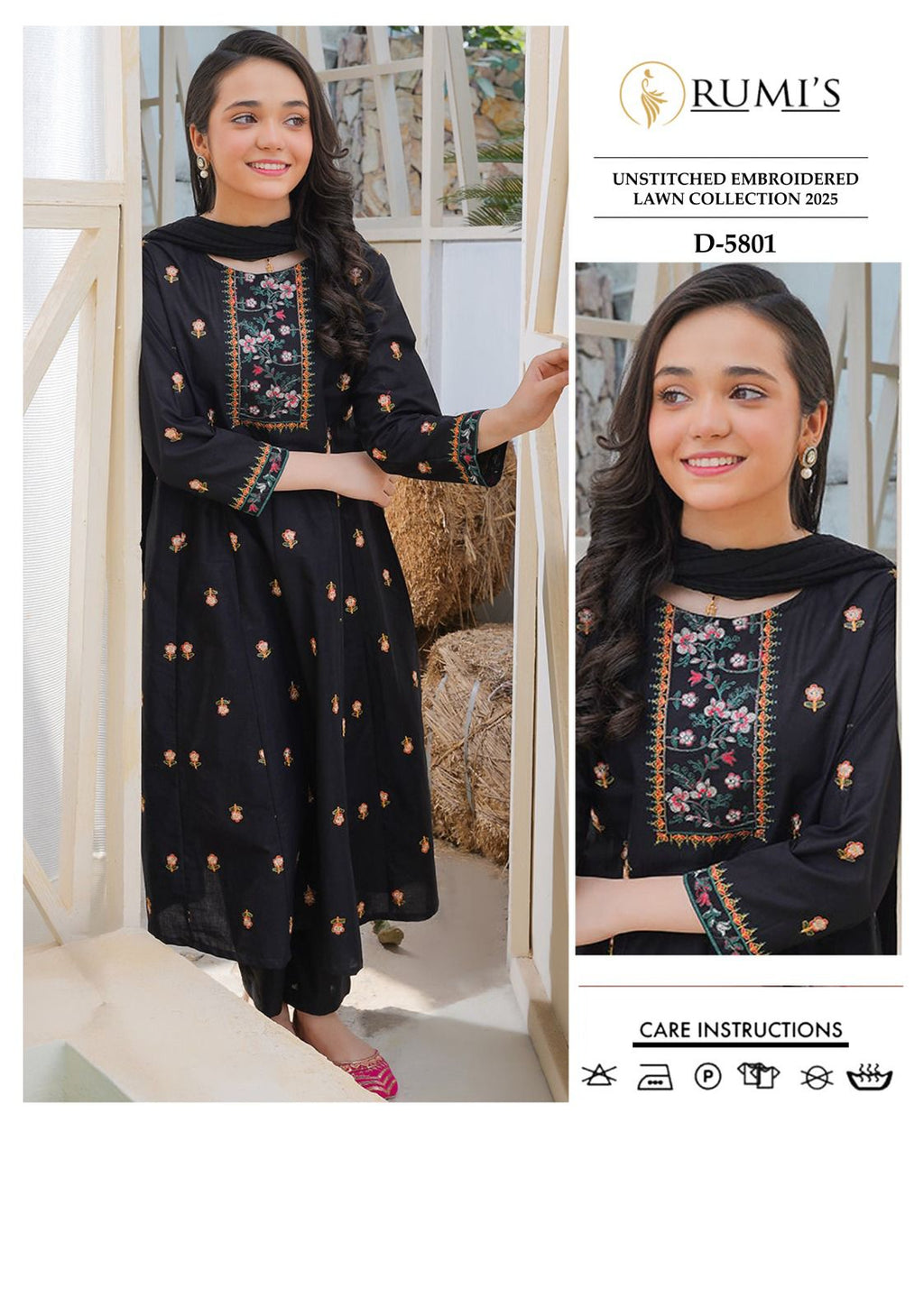 RUMI'S 2pc Embroidered Lawn Suit