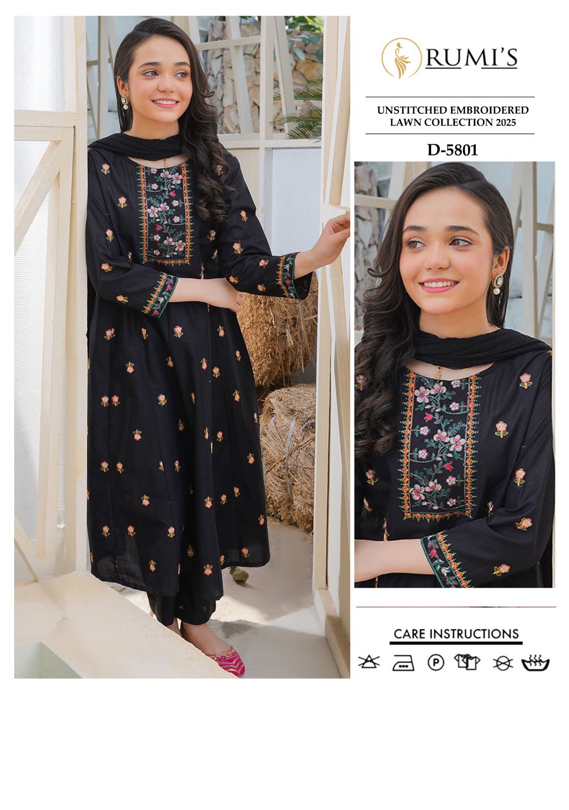 RUMI'S 2pc Embroidered Lawn Suit