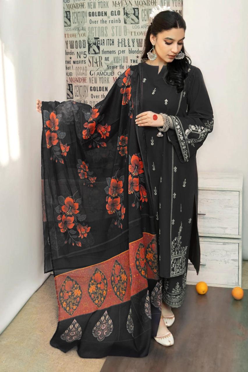 URGE 3pc Embroidered Lawn Suit