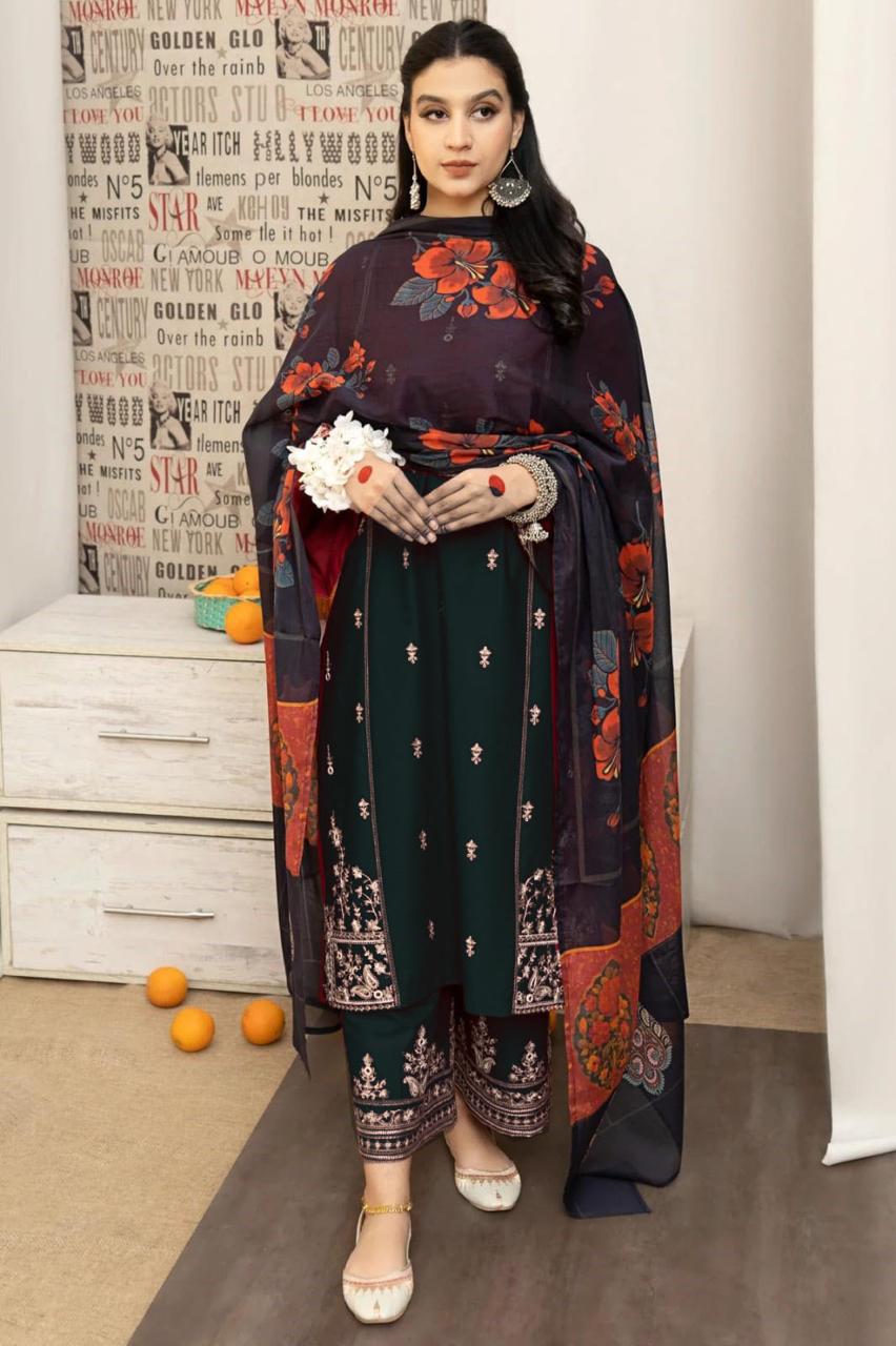 URGE 3pc Embroidered Lawn Suit